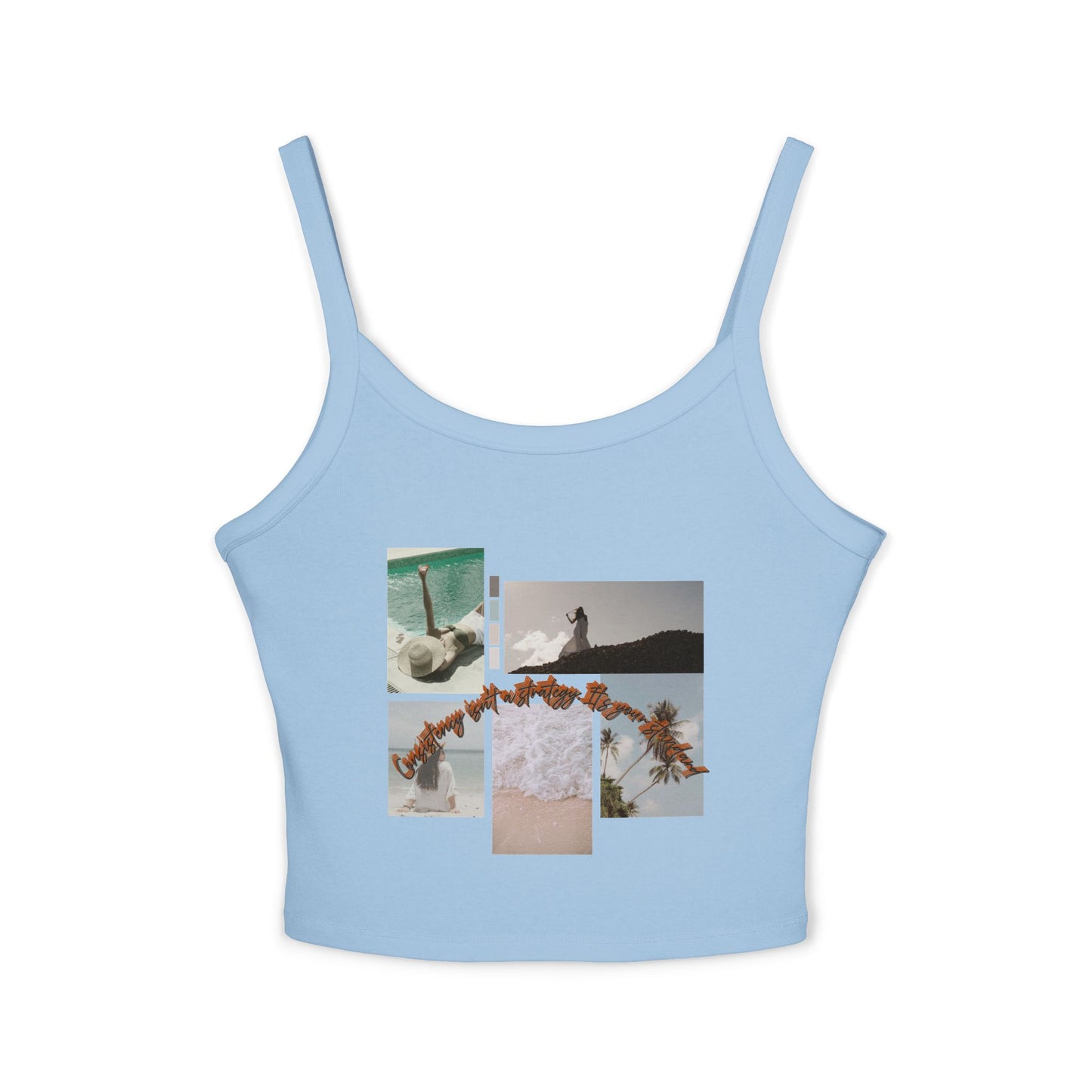 Chic Women's Spaghetti Strap Tank Top, Summer Essential, Vacation Wear, Beach Party, Casual Outfit, Stylish Layering Top