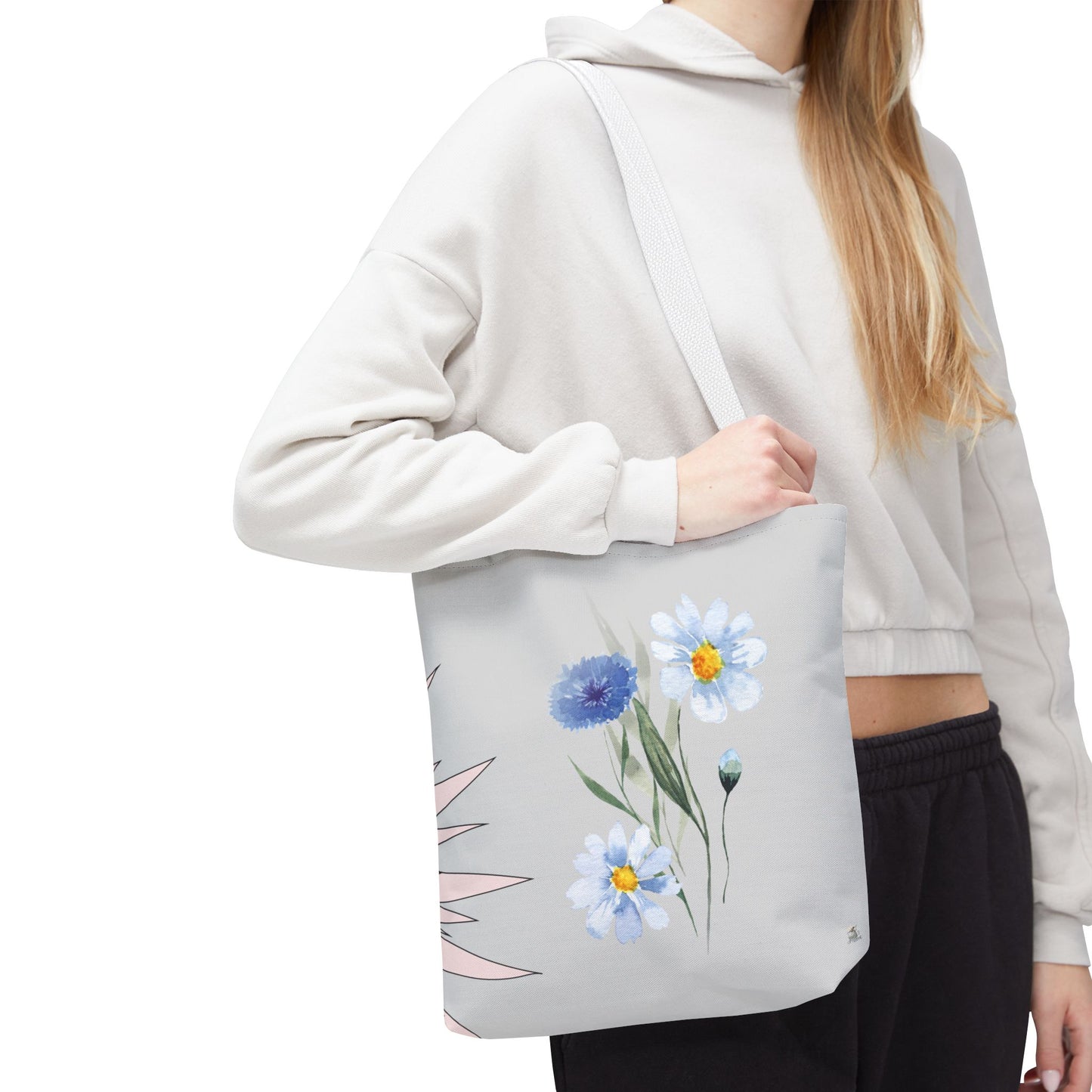 Charming Floral & Cute Bird Tote Bag, Eco-Friendly Shopping Bag, Great for Casual Outings, Gifts for Nature Lovers, Spring Accessories