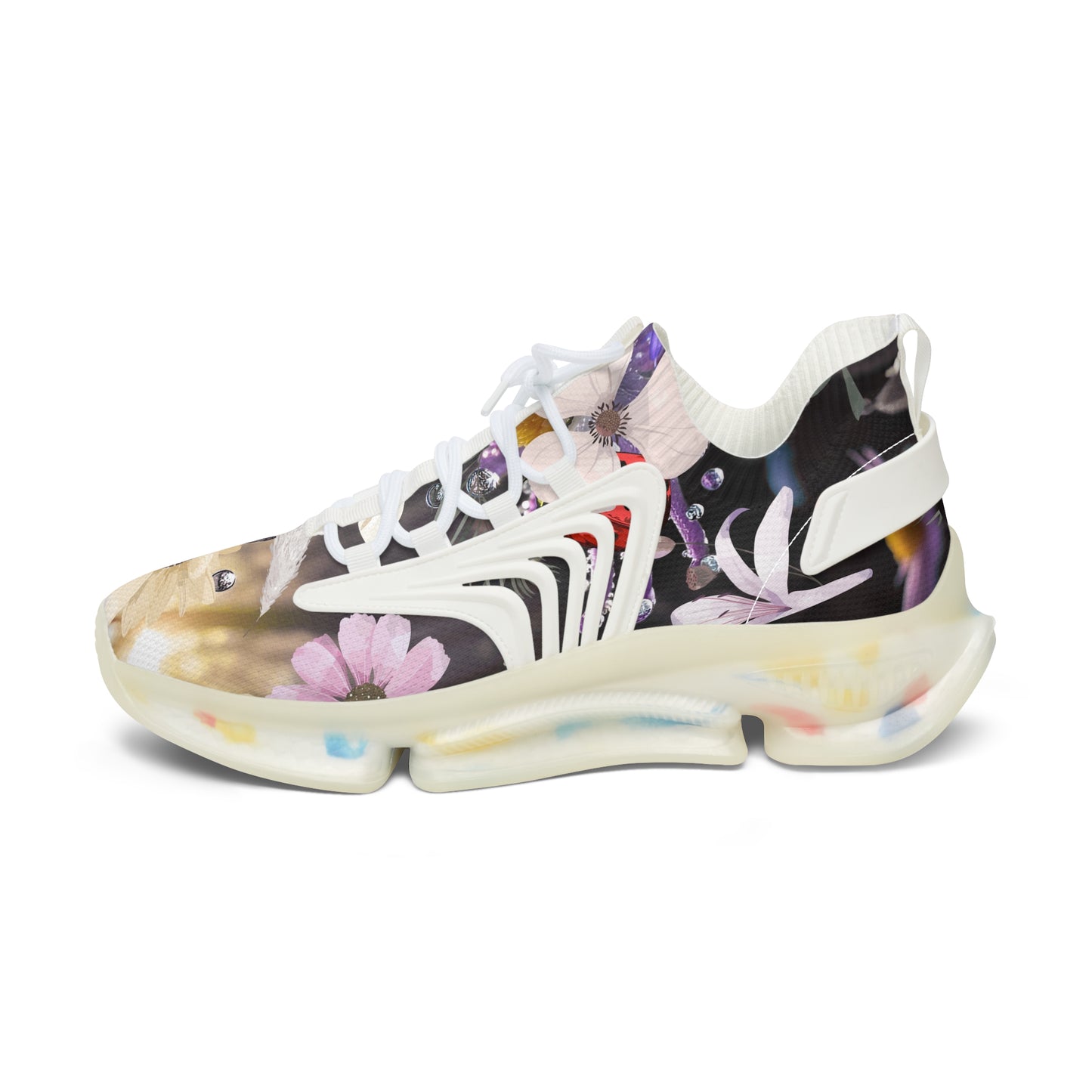 Floral Women's Mesh Sneakers - Stylish Athletic Shoes for Summer, Casual Walks, Fitness, Lightweight Sneakers, Gift for Her