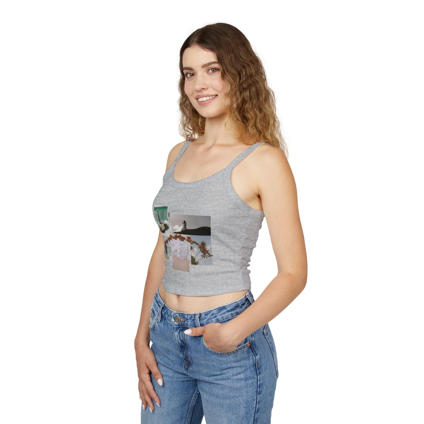 Chic Women's Spaghetti Strap Tank Top, Summer Essential, Vacation Wear, Beach Party, Casual Outfit, Stylish Layering Top