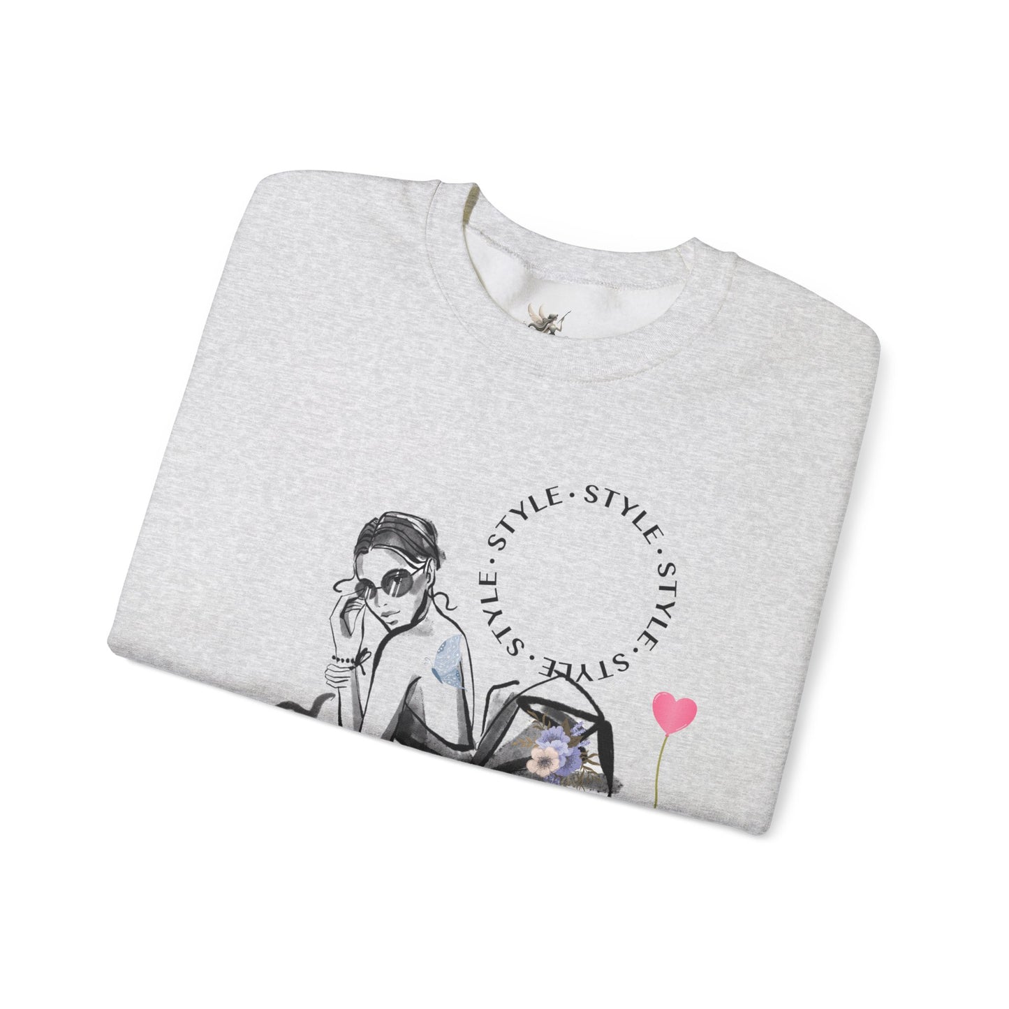 Chic Fashionista Crewneck Sweatshirt, Cozy Gift for Her, Perfect for Fashion Lovers, Trendy Sweatshirt, Stylish Casual Wear