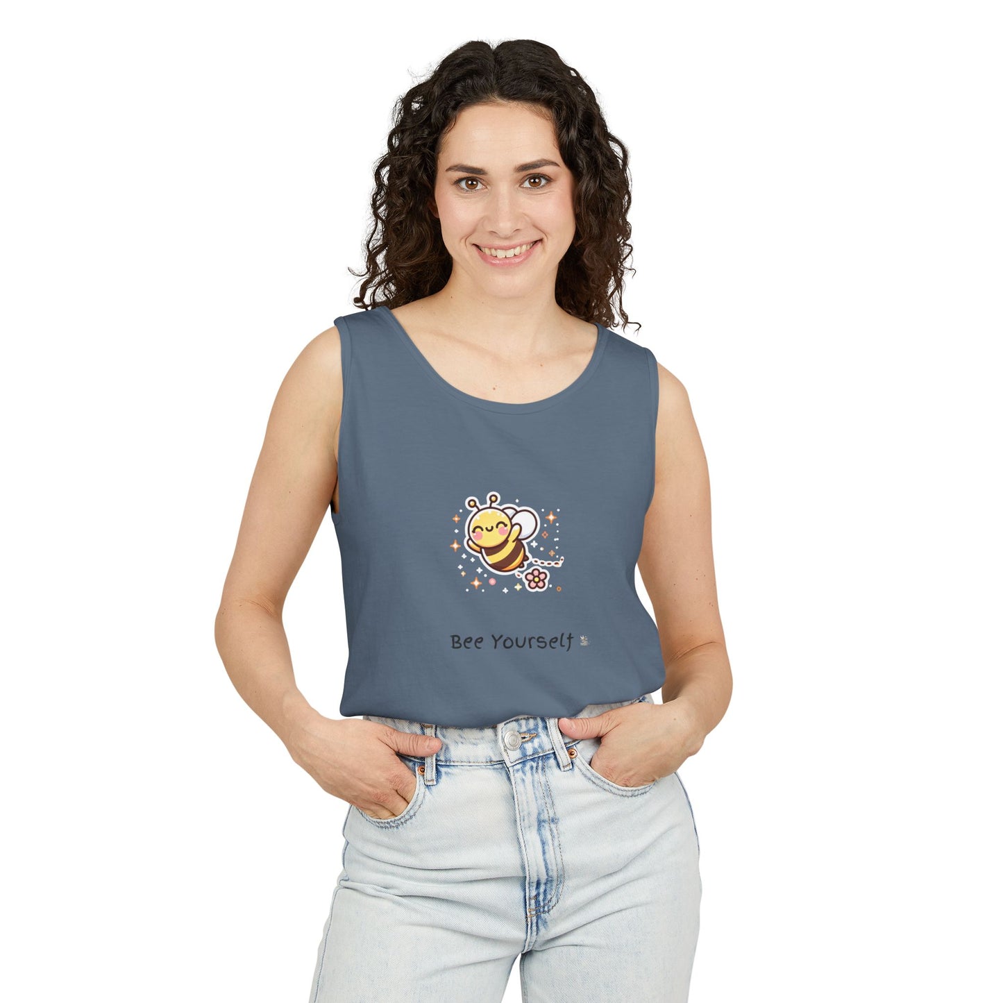 Bee Yourself Tank Top, Cute Bee Apparel, Summer Fashion, Unisex Summer Top, Gift for Nature Lovers, Bee Enthusiast Tank