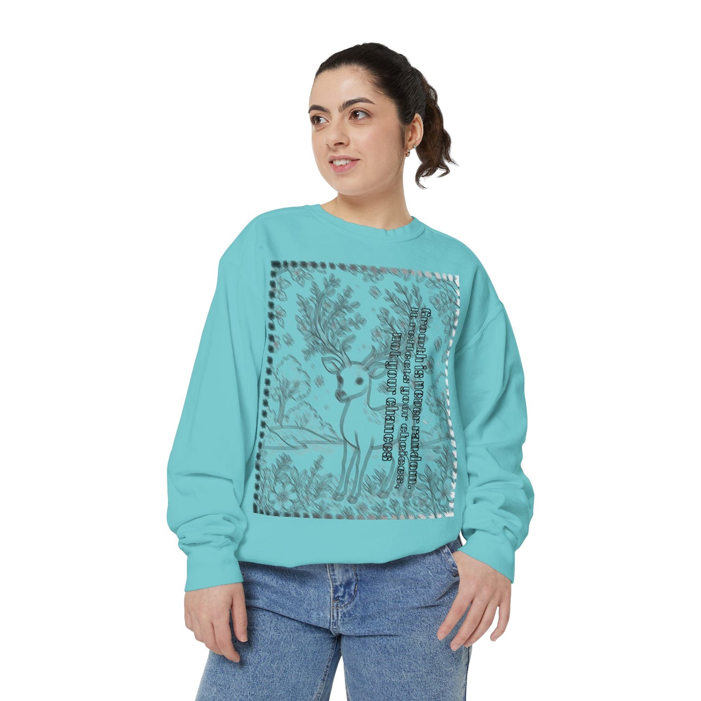 Stylish Unisex Sweatshirt with Deer Design, Cozy Autumn Loungewear, Gift for Him/Her, Perfect for Holidays, Nature Lovers