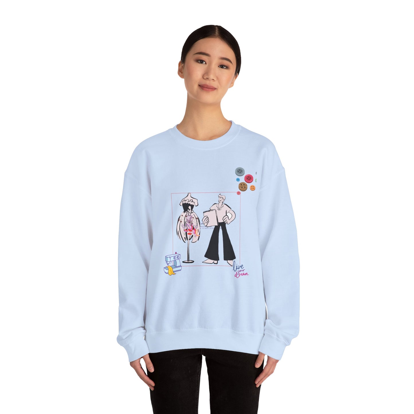 Chic Artistic Crewneck Sweatshirt - Unique Graphic Art, Cozy Gift for Art Lovers, Stylish Layering for Any Occasion, Trendy Sweatshirt