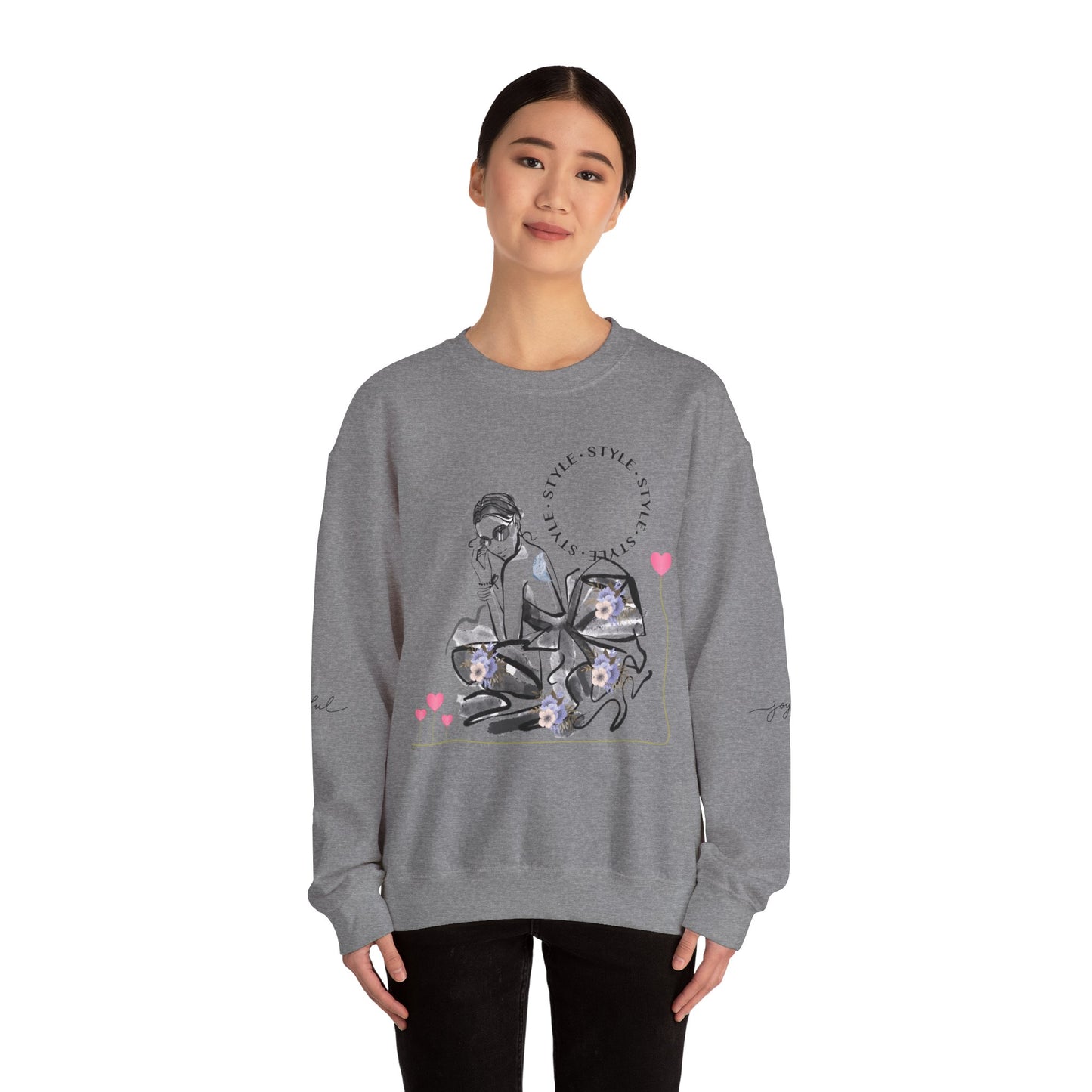 Chic Fashionista Crewneck Sweatshirt, Cozy Gift for Her, Perfect for Fashion Lovers, Trendy Sweatshirt, Stylish Casual Wear