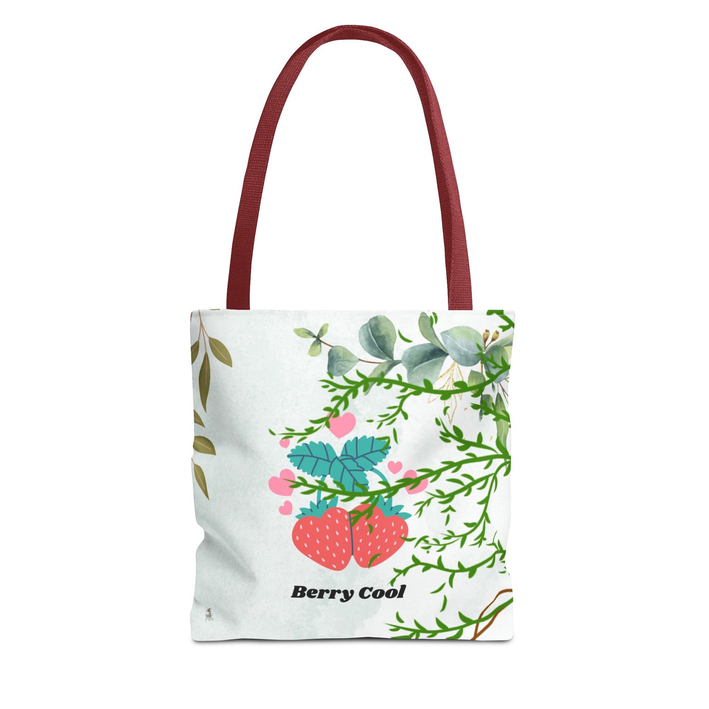 Berry Cool Tote Bag, Spring Fashion Accessory, Eco-Friendly Shopping Bag, Gift for Her, Floral Tote