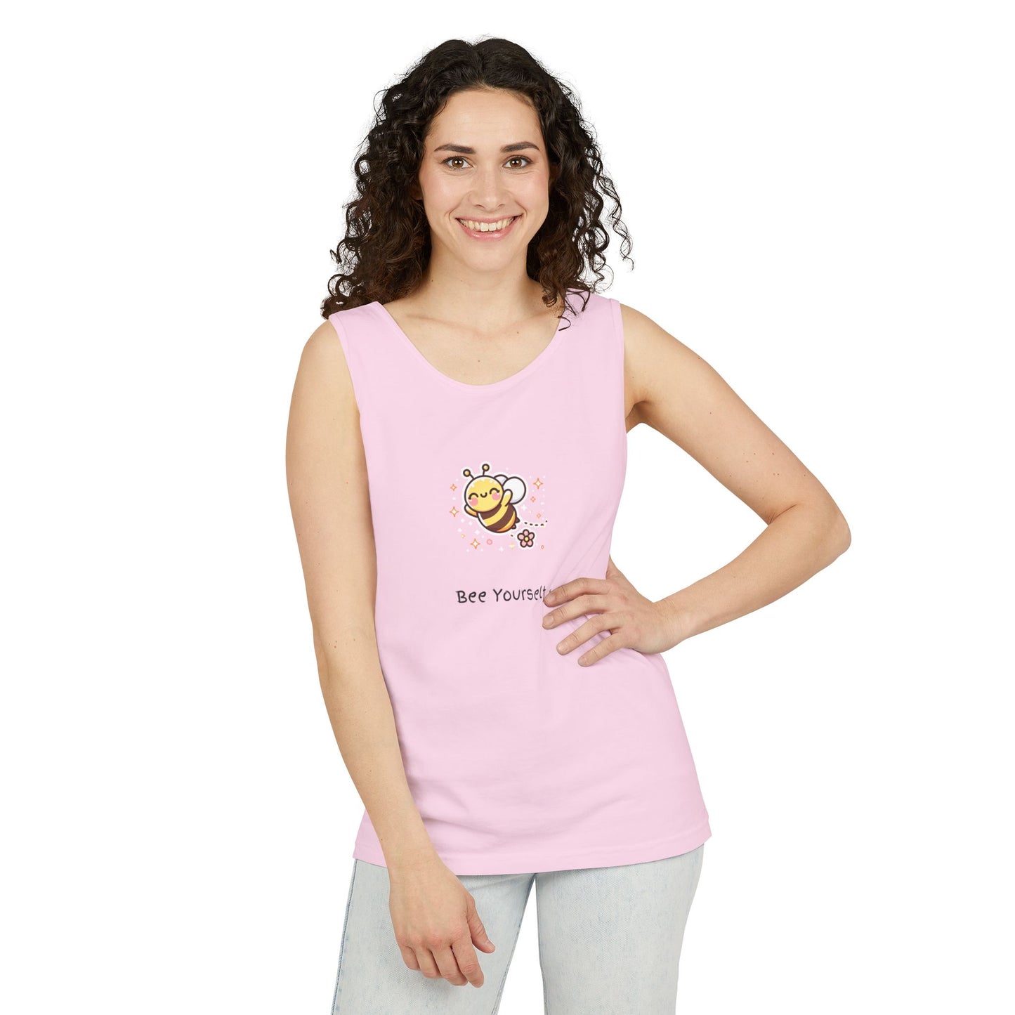 Bee Yourself Tank Top, Cute Bee Apparel, Summer Fashion, Unisex Summer Top, Gift for Nature Lovers, Bee Enthusiast Tank
