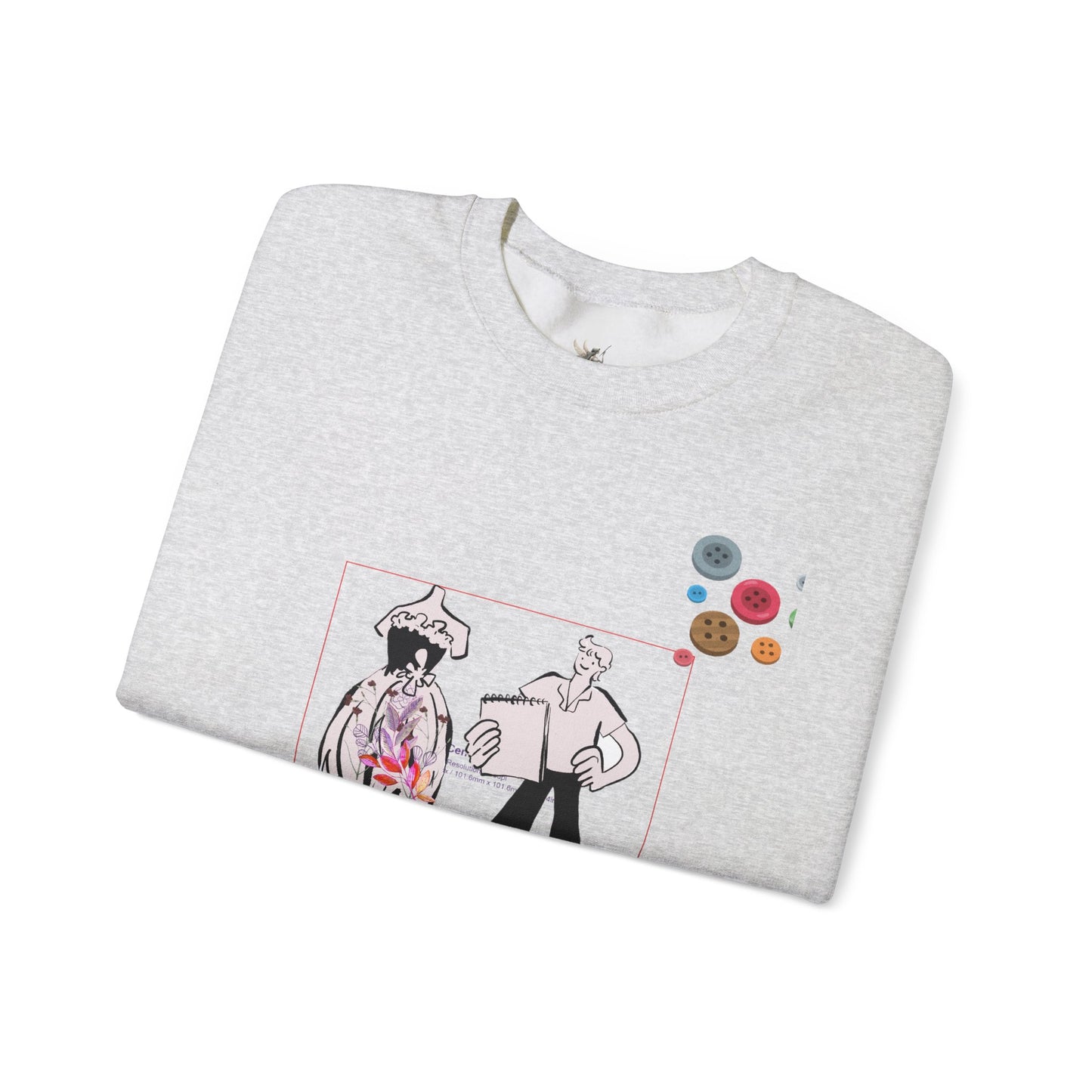 Chic Artistic Crewneck Sweatshirt - Unique Graphic Art, Cozy Gift for Art Lovers, Stylish Layering for Any Occasion, Trendy Sweatshirt