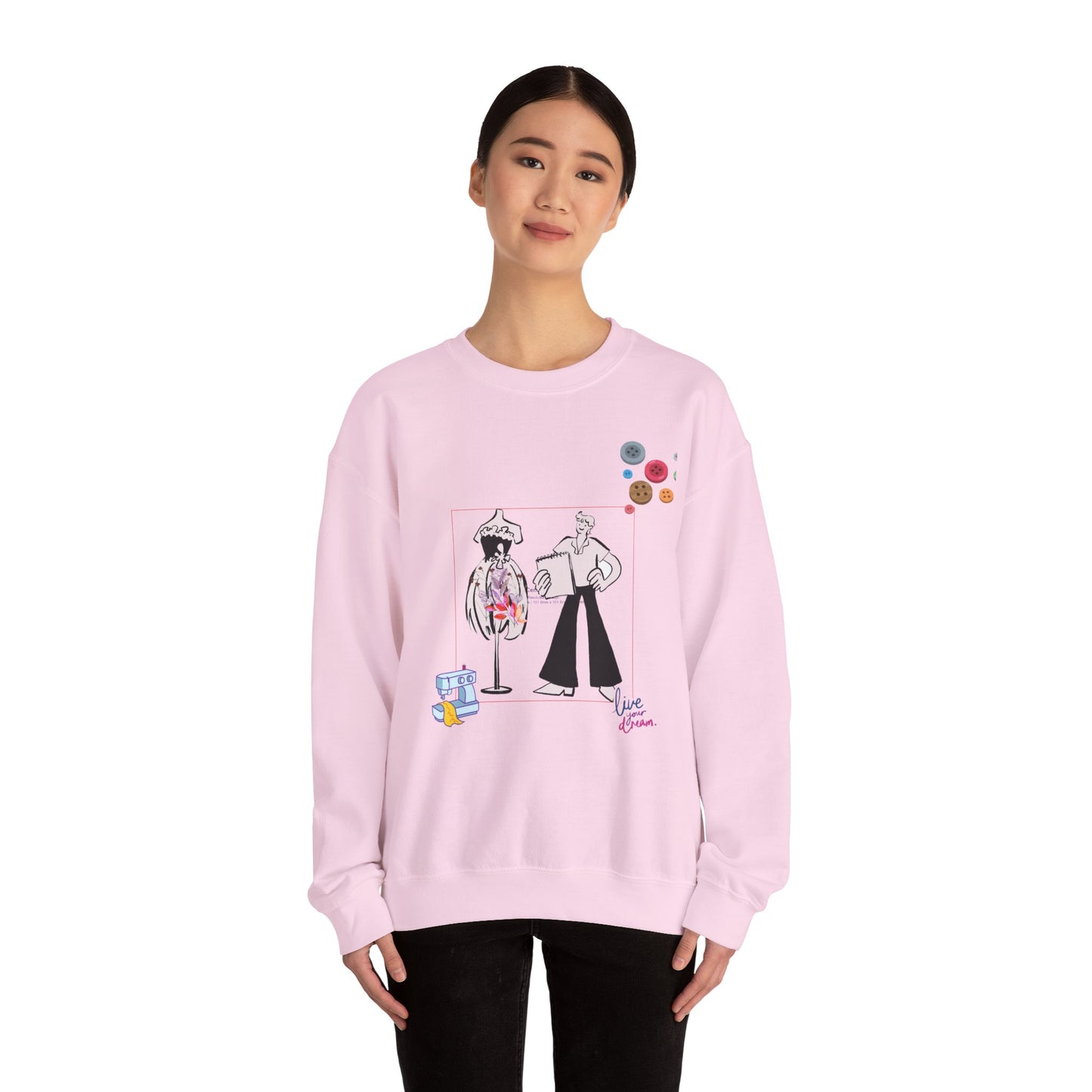 Chic Artistic Crewneck Sweatshirt - Unique Graphic Art, Cozy Gift for Art Lovers, Stylish Layering for Any Occasion, Trendy Sweatshirt