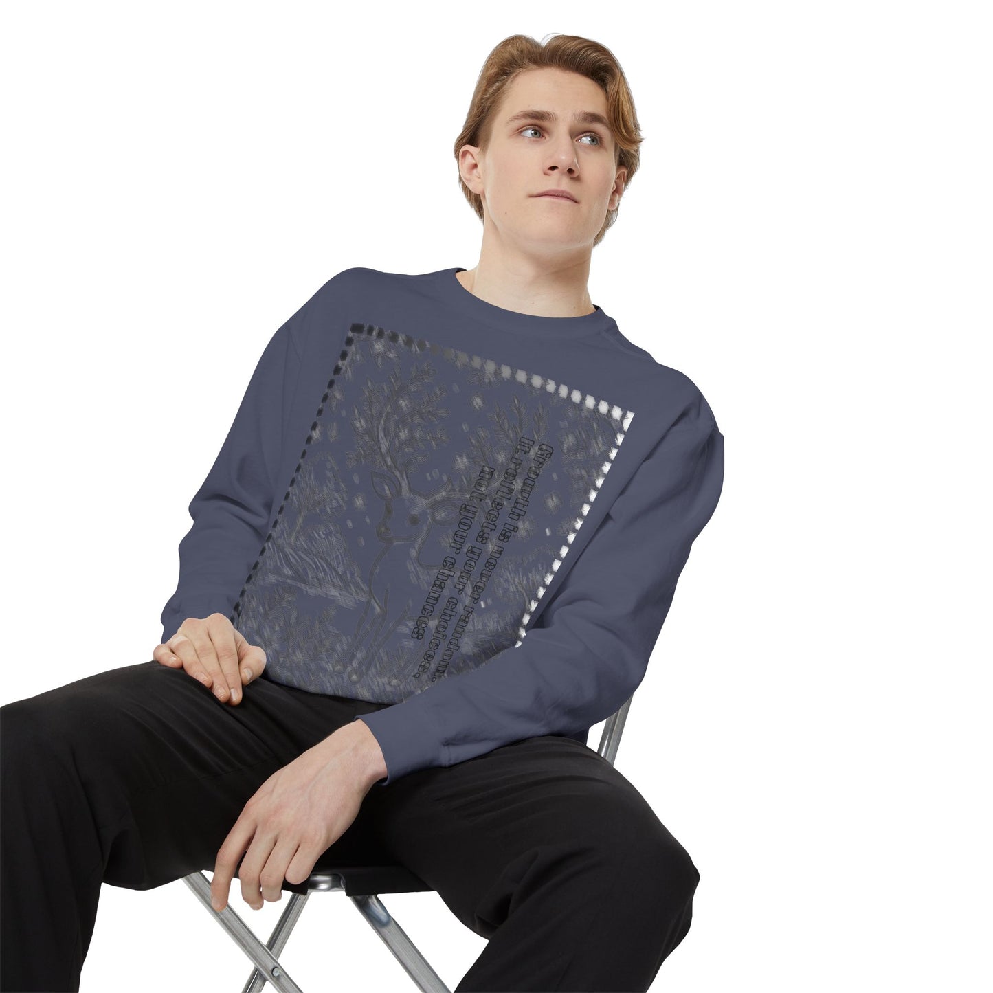Stylish Unisex Sweatshirt with Deer Design, Cozy Autumn Loungewear, Gift for Him/Her, Perfect for Holidays, Nature Lovers