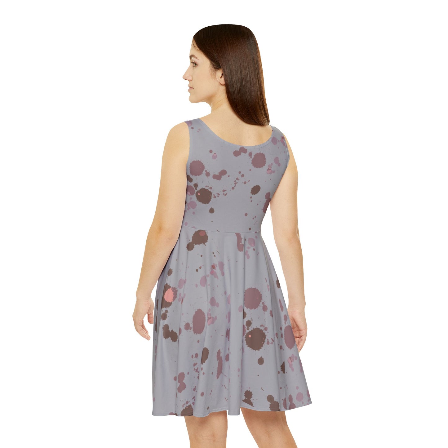 Chic Women's Skater Dress, Trendy AOP Dress, Casual Summer Dress, Perfect for Parties, Stylish Everyday Outfit