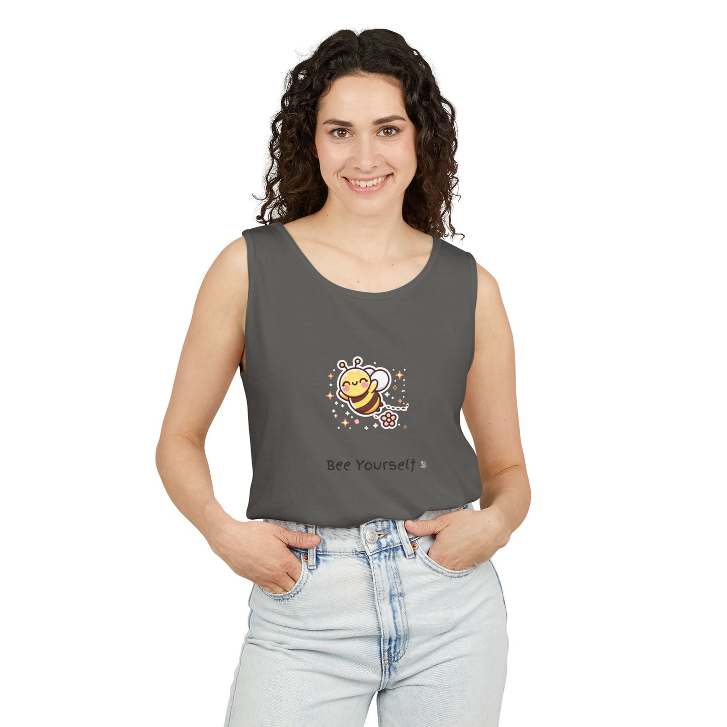Bee Yourself Tank Top, Cute Bee Apparel, Summer Fashion, Unisex Summer Top, Gift for Nature Lovers, Bee Enthusiast Tank
