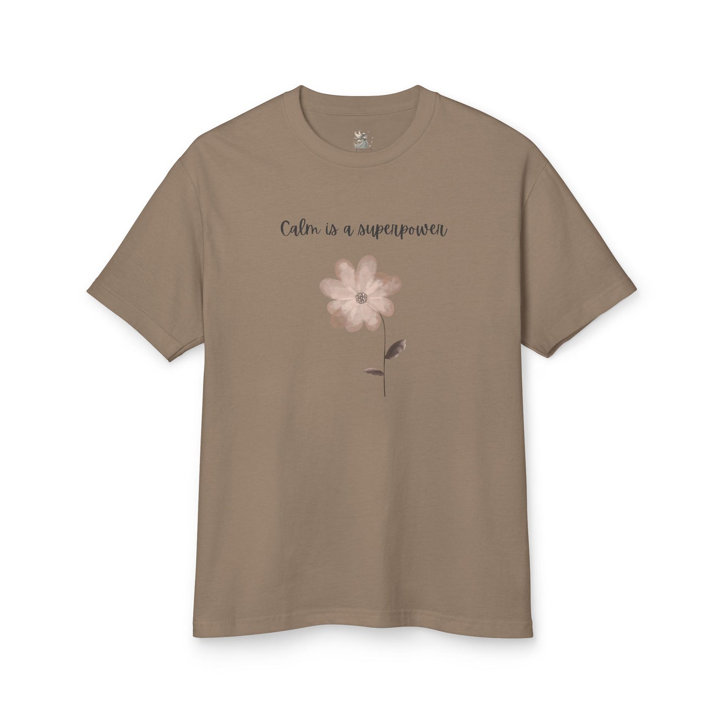 Calm is a Superpower Tee - Unisex Heavyweight Cotton T-Shirt for Relaxation, Mindfulness, Self-Care, Gift for Friends, Casual Wear