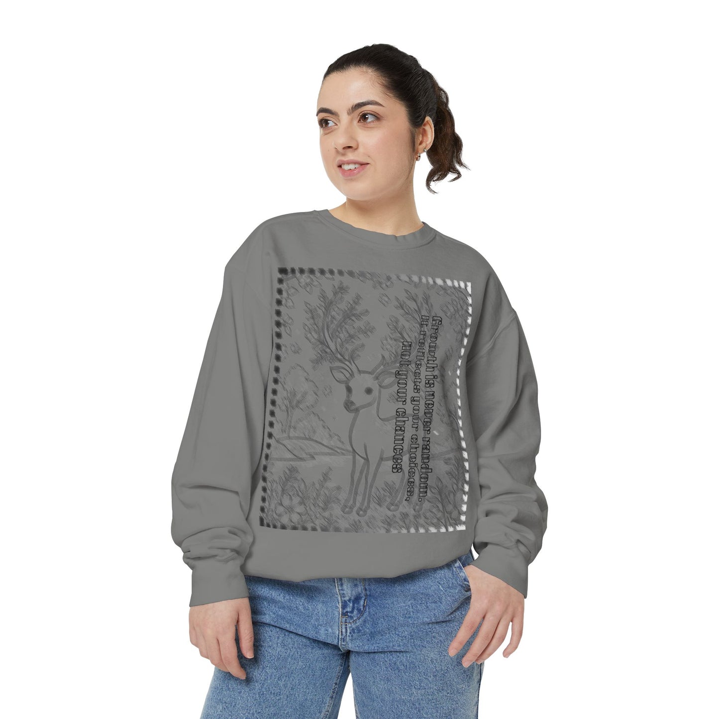 Stylish Unisex Sweatshirt with Deer Design, Cozy Autumn Loungewear, Gift for Him/Her, Perfect for Holidays, Nature Lovers