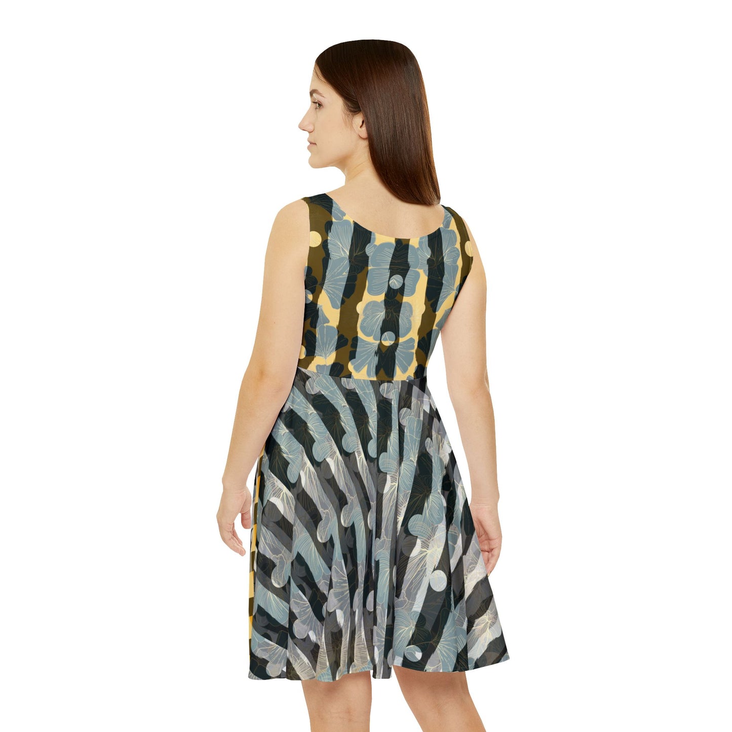 Chic Women's Skater Dress, Bohemian Style AOP Dress for Summer, Casual Daywear, Perfect for Festivals, Weekend Outings, and More