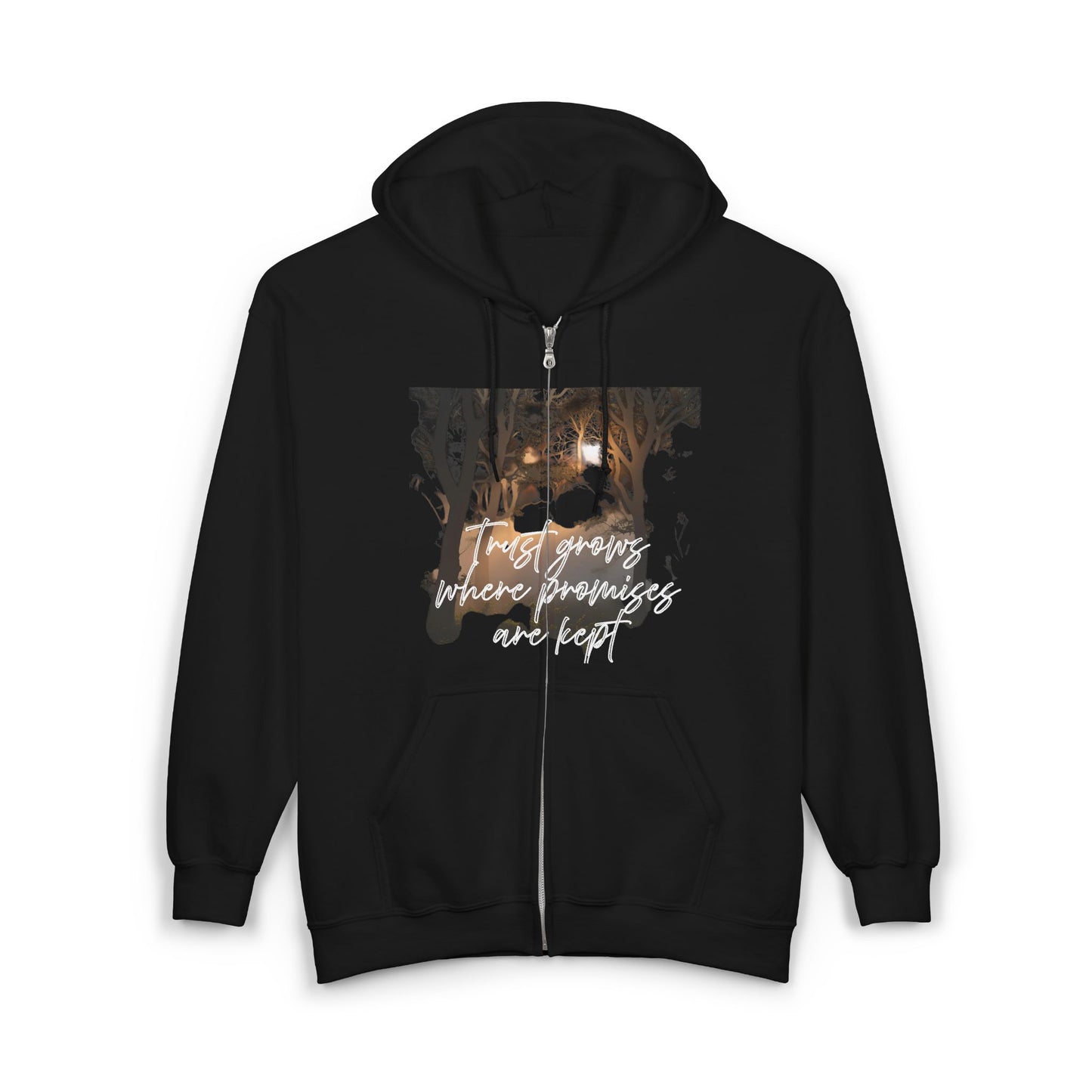 Inspirational Zip-Up Hoodie, Cozy Outfit for Relaxation and Motivation, Perfect Gift for Friends, Inspirational Fashion, Casual Wear