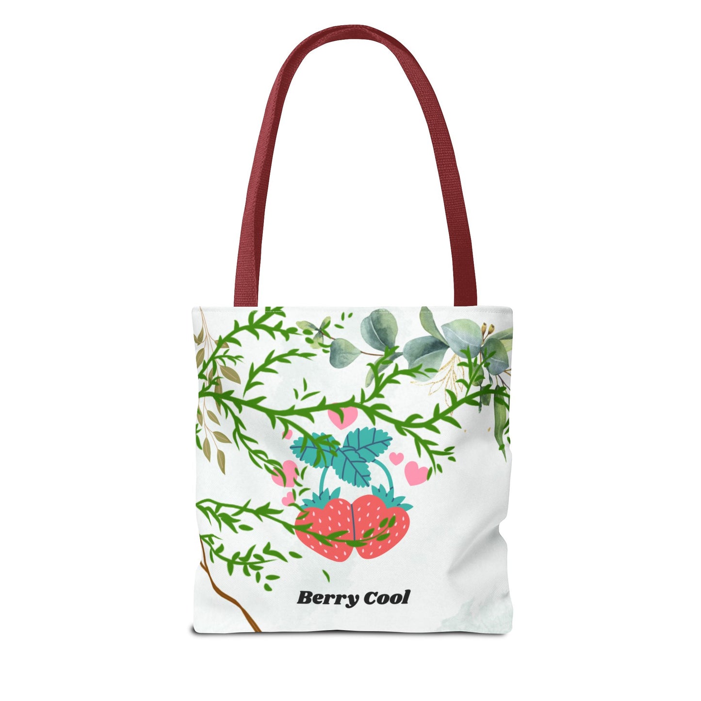 Berry Cool Tote Bag, Spring Fashion Accessory, Eco-Friendly Shopping Bag, Gift for Her, Floral Tote