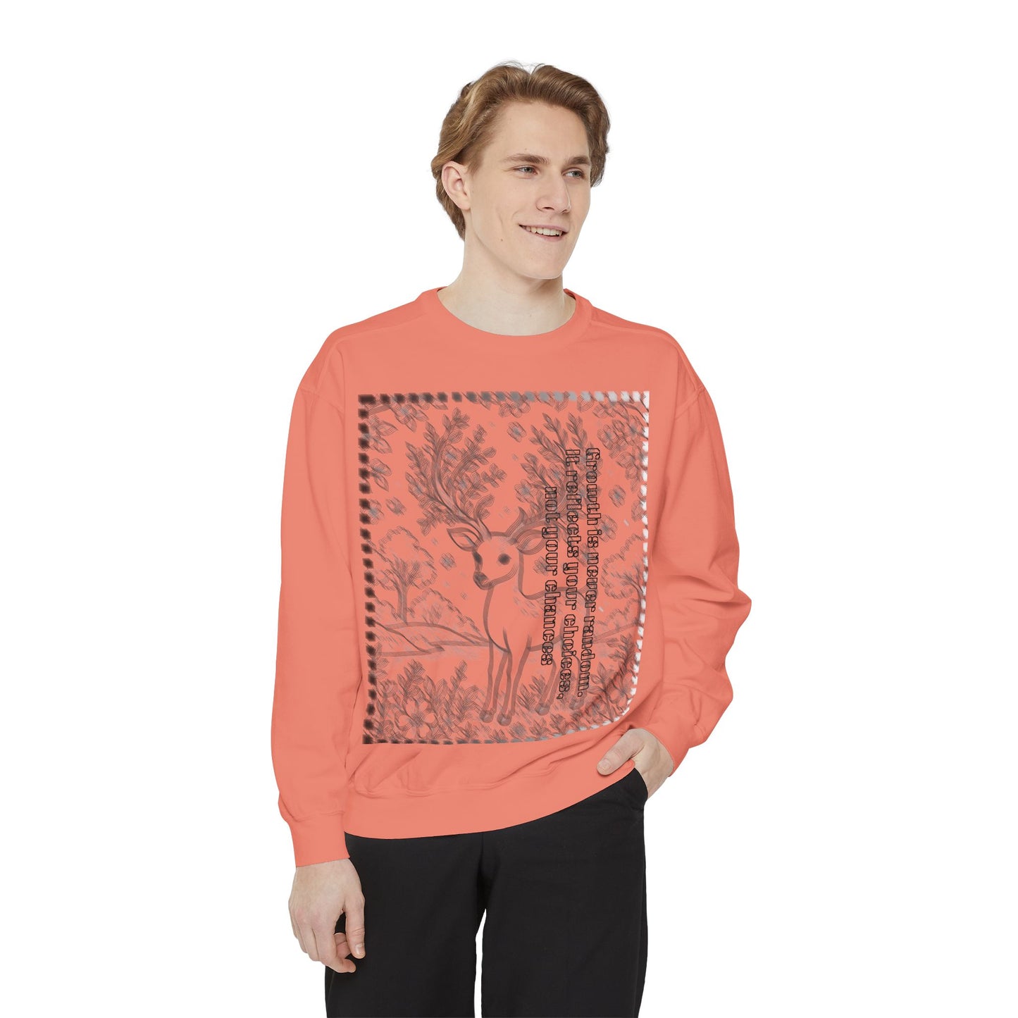 Stylish Unisex Sweatshirt with Deer Design, Cozy Autumn Loungewear, Gift for Him/Her, Perfect for Holidays, Nature Lovers
