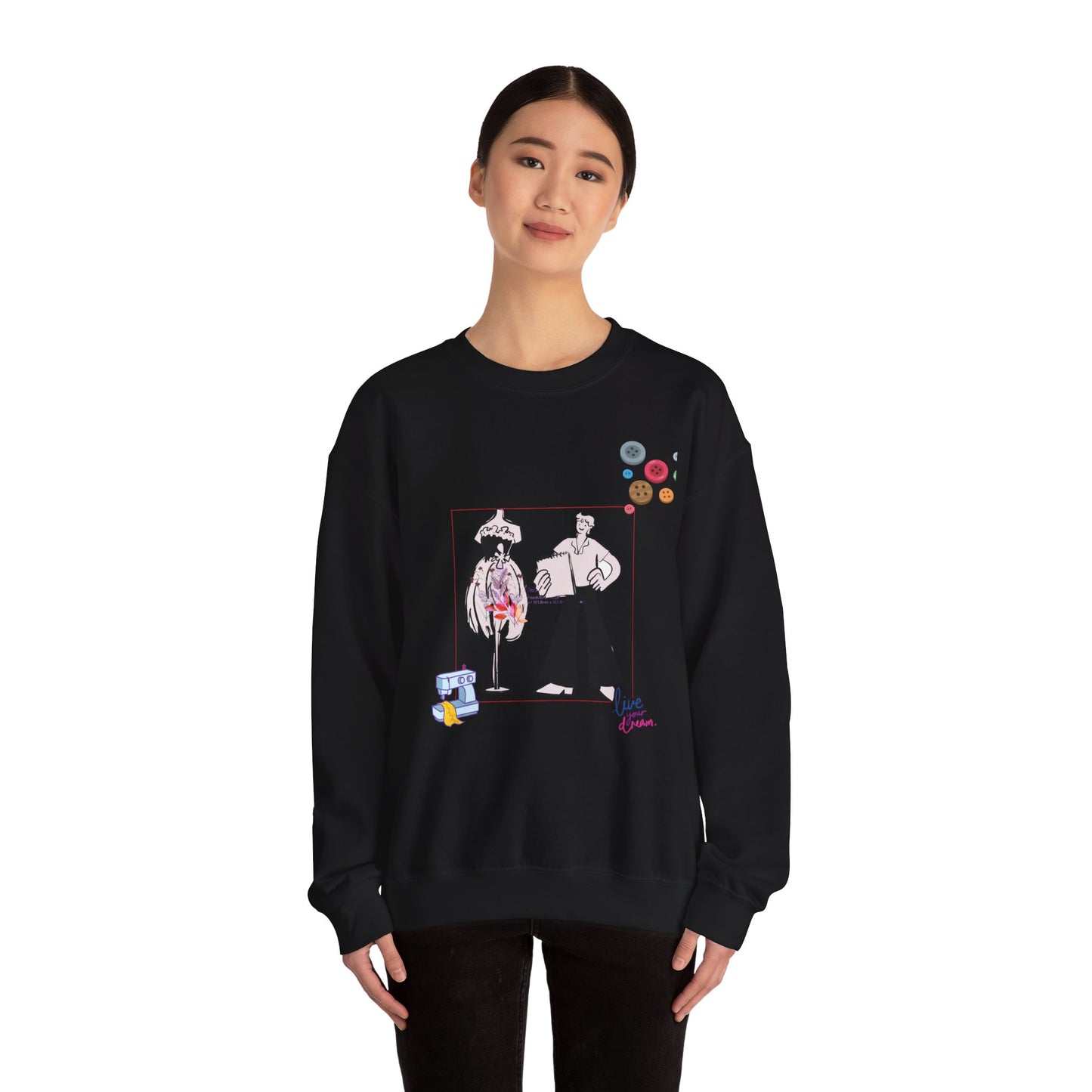 Chic Artistic Crewneck Sweatshirt - Unique Graphic Art, Cozy Gift for Art Lovers, Stylish Layering for Any Occasion, Trendy Sweatshirt
