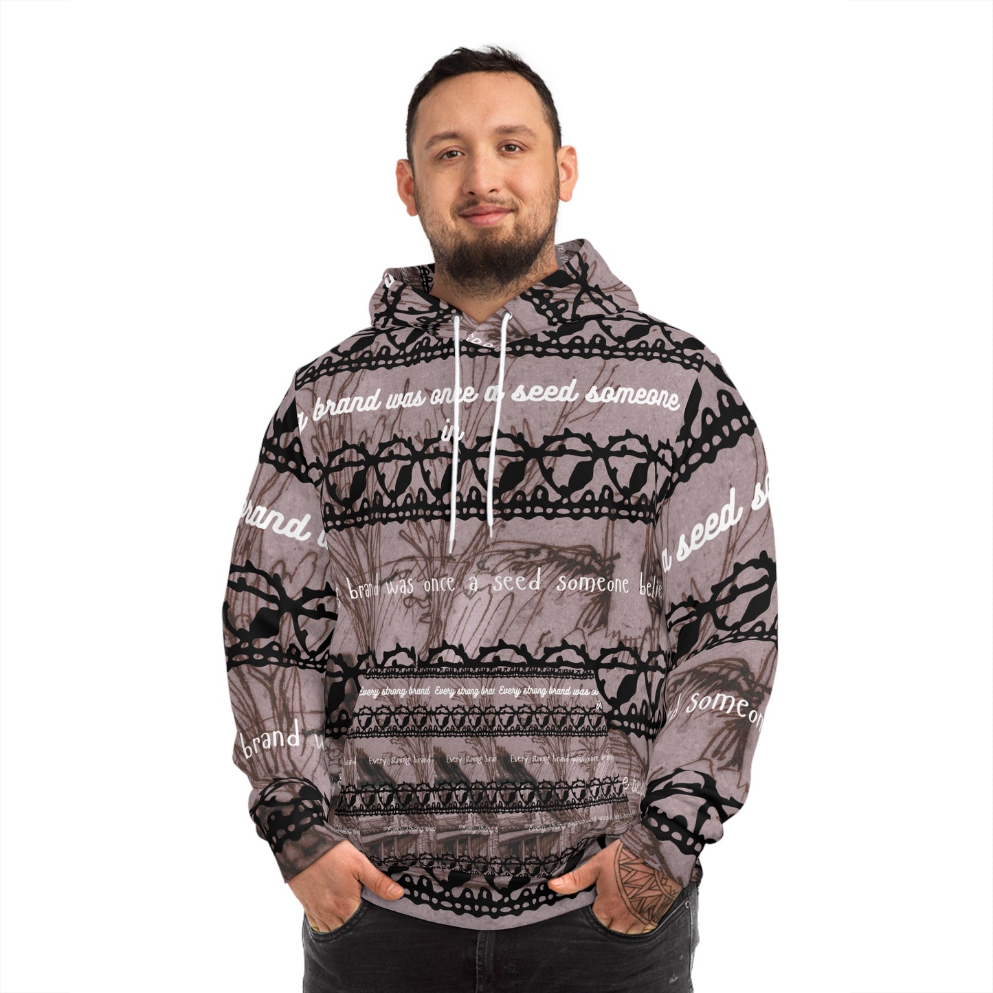 Inspirational Fashion Hoodie, Motivational Sweatshirt, Cozy Casual Wear, Empowerment Gift, Unisex AOP Pullover