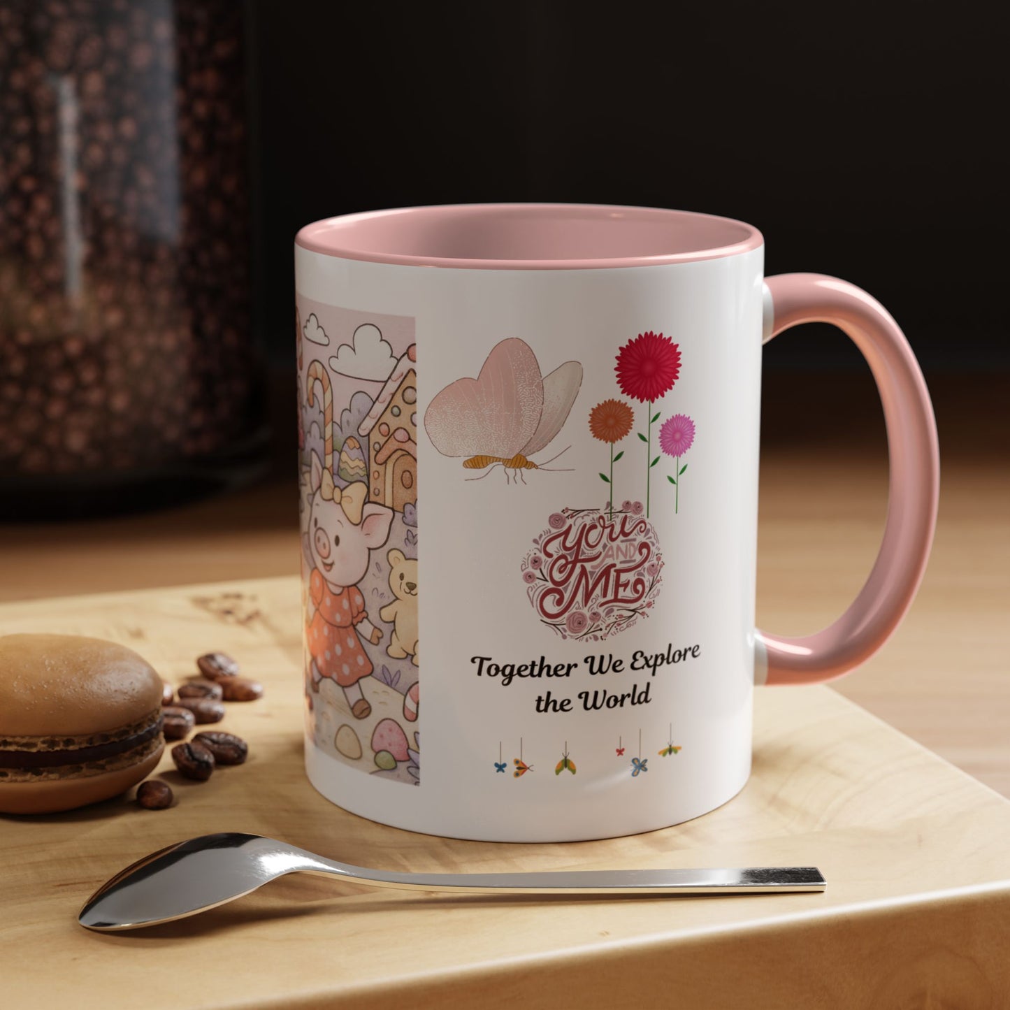 Cute Illustrative Coffee Mug for Kids, Whimsical Pig Design, Perfect Gift for Birthdays, Holidays, Tea Lovers, Home Decor