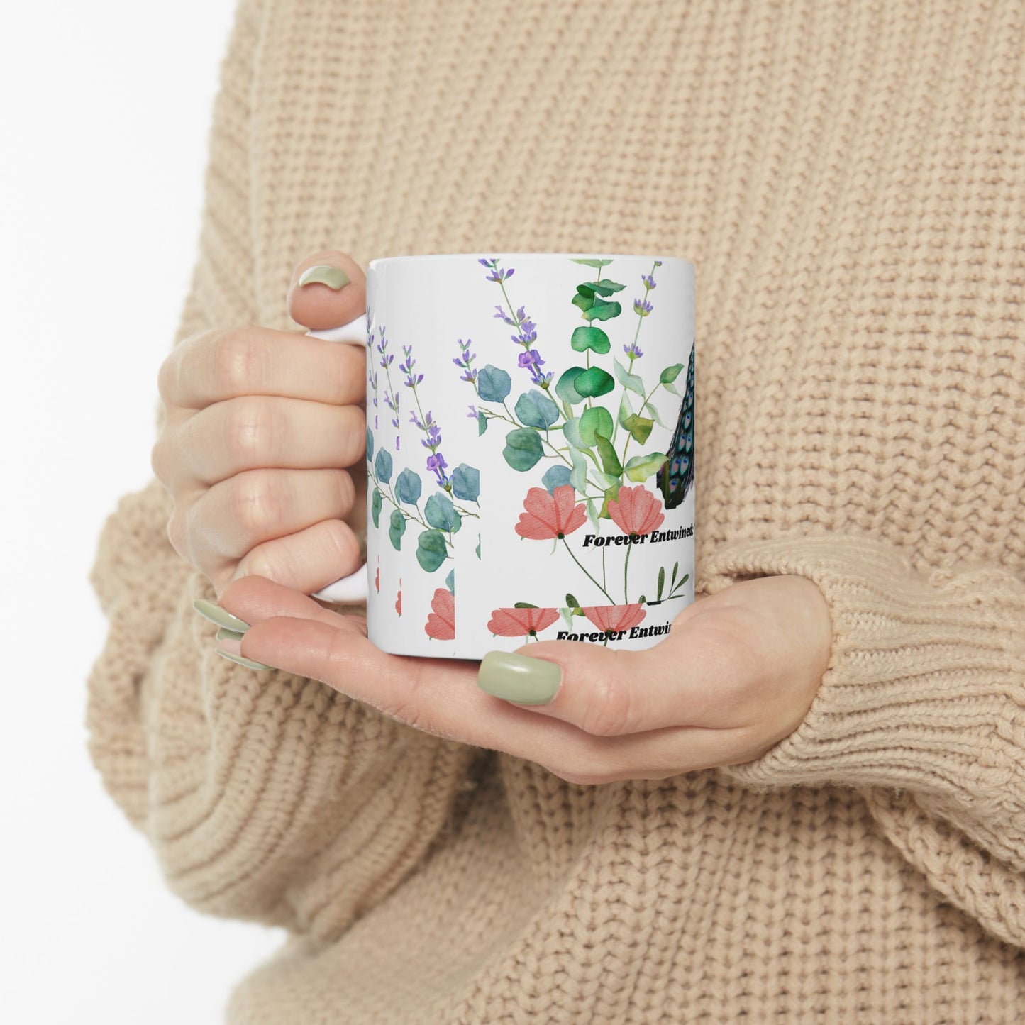 Ceramic Mug with Elegant Peacock Design - Perfect Gift for Nature Lovers, Coffee Lovers, Home Decor, Wedding Gifts, Birthday Gifts