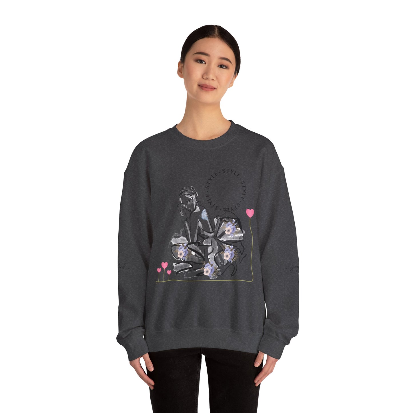 Chic Fashionista Crewneck Sweatshirt, Cozy Gift for Her, Perfect for Fashion Lovers, Trendy Sweatshirt, Stylish Casual Wear