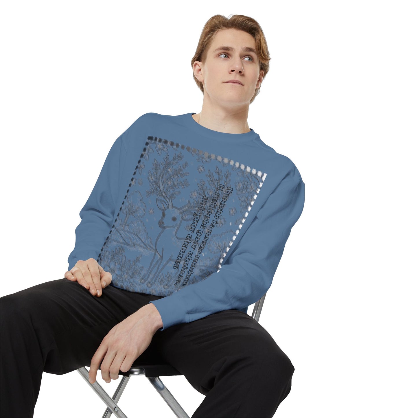 Stylish Unisex Sweatshirt with Deer Design, Cozy Autumn Loungewear, Gift for Him/Her, Perfect for Holidays, Nature Lovers