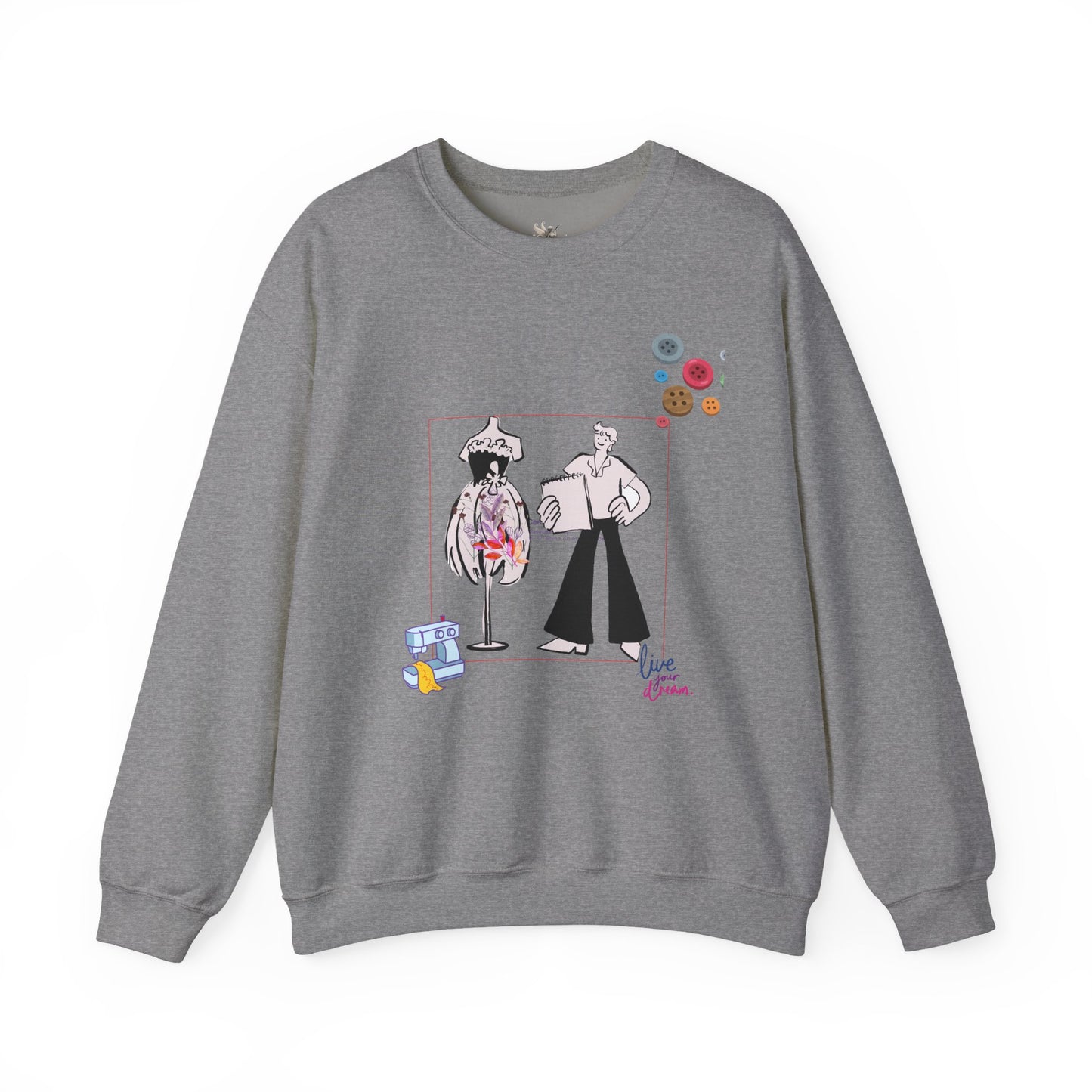 Chic Artistic Crewneck Sweatshirt - Unique Graphic Art, Cozy Gift for Art Lovers, Stylish Layering for Any Occasion, Trendy Sweatshirt