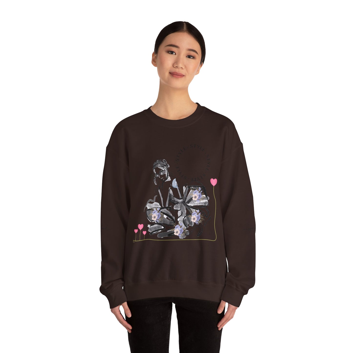 Chic Fashionista Crewneck Sweatshirt, Cozy Gift for Her, Perfect for Fashion Lovers, Trendy Sweatshirt, Stylish Casual Wear