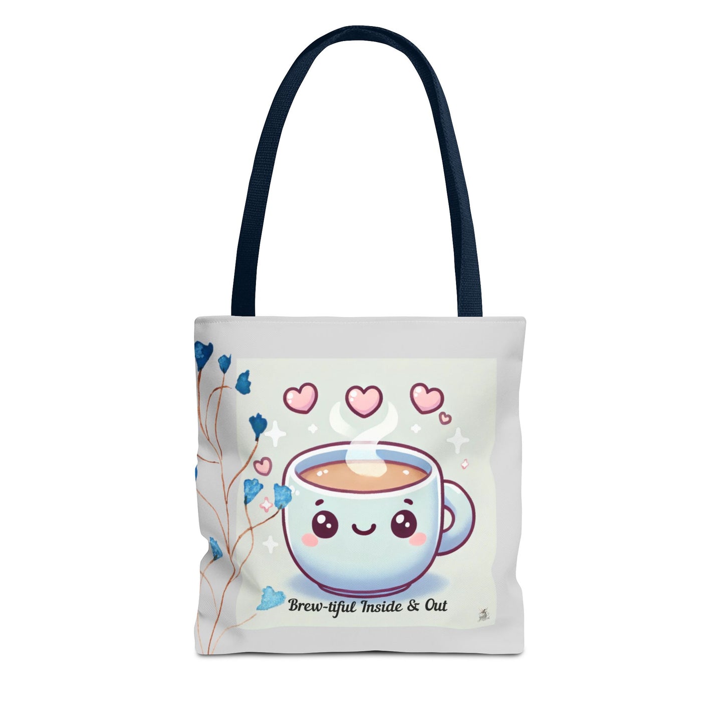 Cute Coffee Tote Bag, AOP Coffee Lover's Gift, Eco-Friendly Shopping Bag, Adorable Canvas Tote for Everyday Use, Heartfelt Design