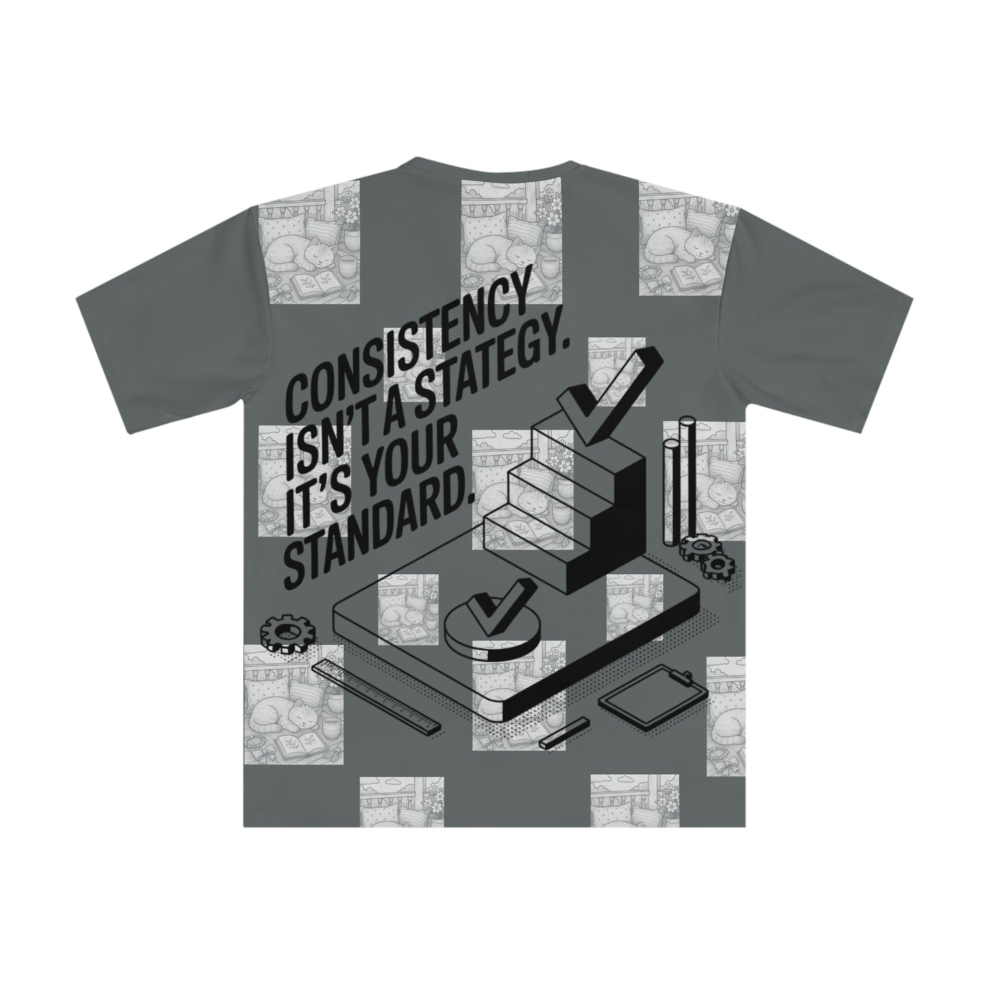 Men's T-Shirt, Black & White Pattern, Stylish Tee, Loose Fit Shirt, Casual Top, Graphic Design Shirt