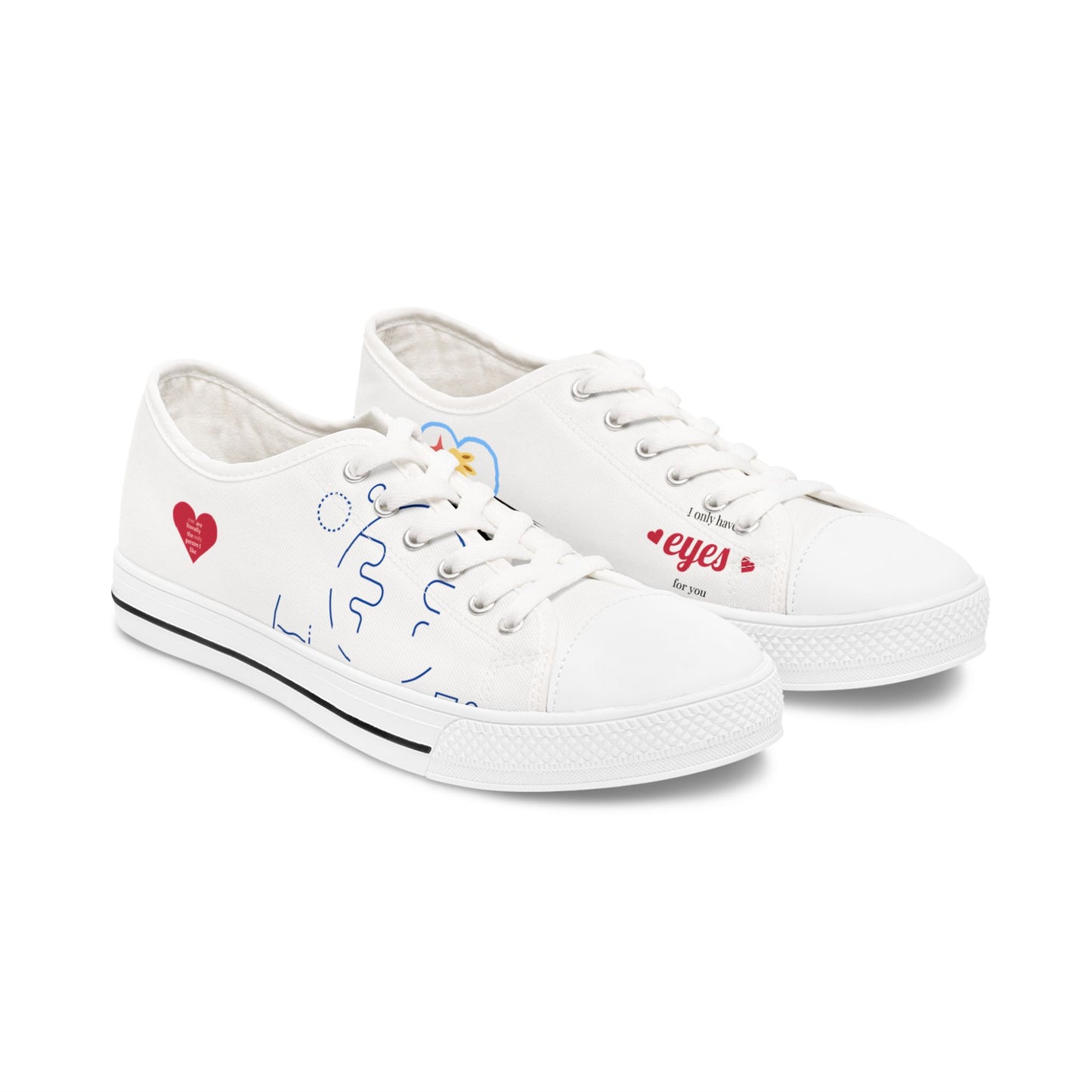 Colorful Artistic Low Top Sneakers, Casual Footwear, Trendy Sneakers, Unique Canvas Shoes, Spring/Summer Fashion
