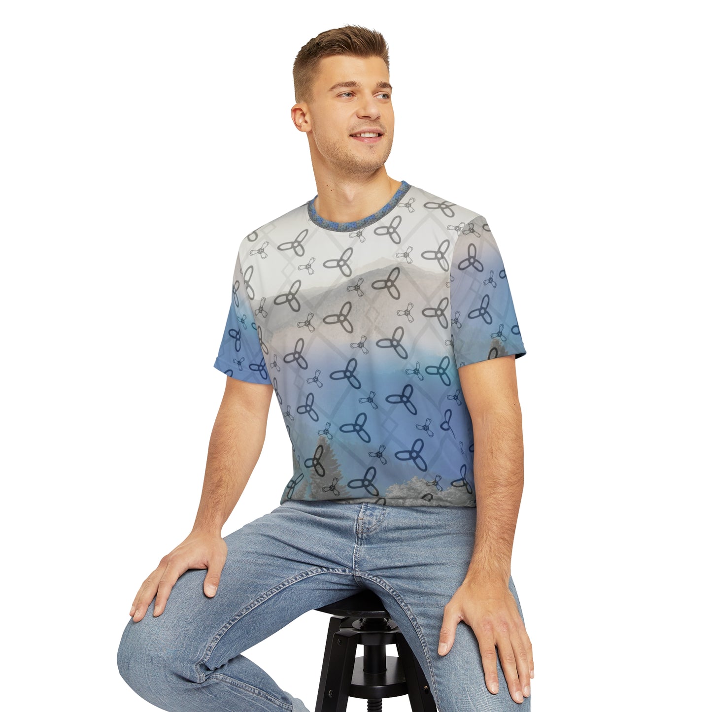 Men's AOP Polyester Tee - Nature-Inspired Graphic Shirt, Casual Wear, Summer Fashion, Eco-Friendly Clothing, Outdoor Adventure Tee