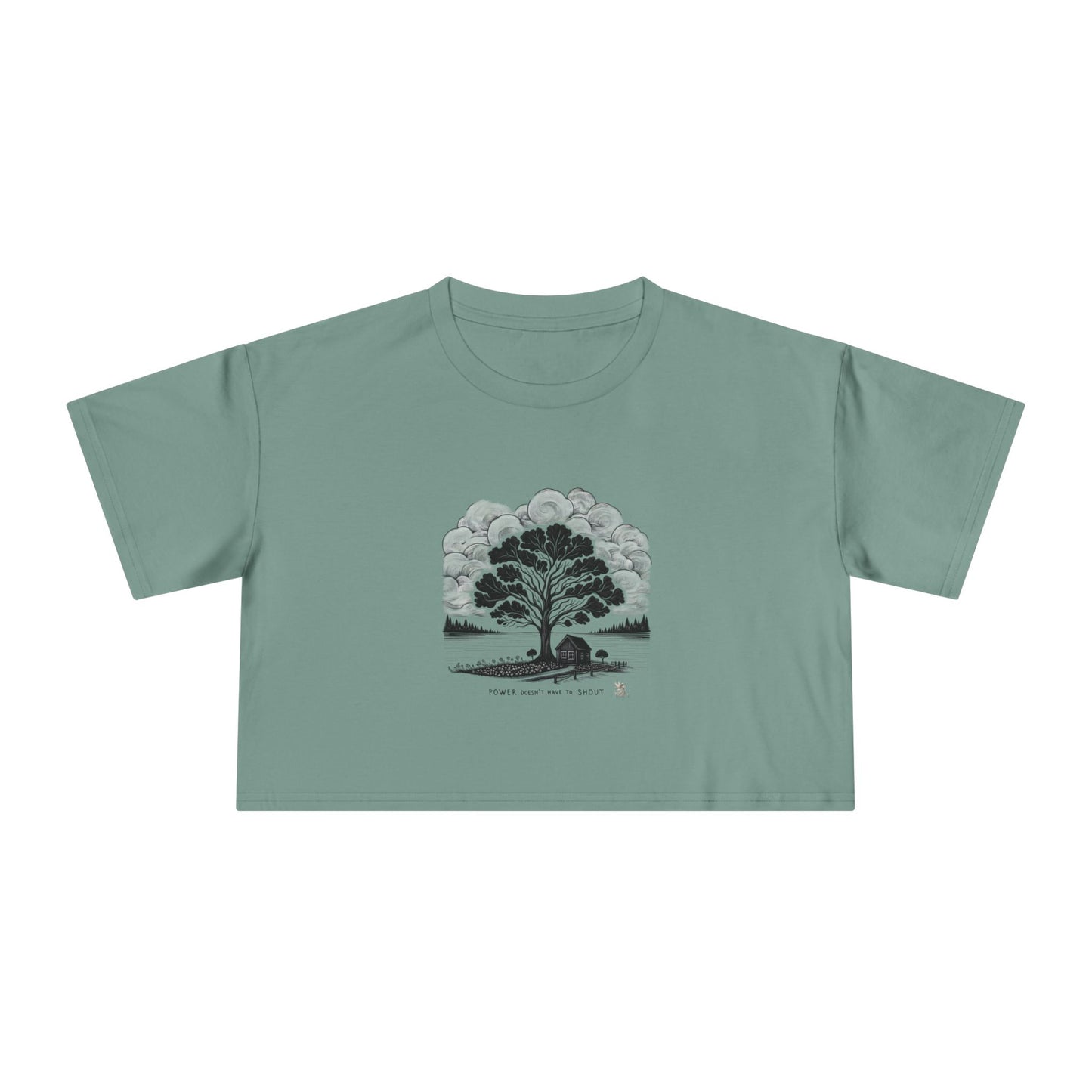 Nature-Inspired Women's Crop Tee, Casual Summer Top, Gift for Nature Lovers, Graphic Tee, Eco-Friendly Fashion