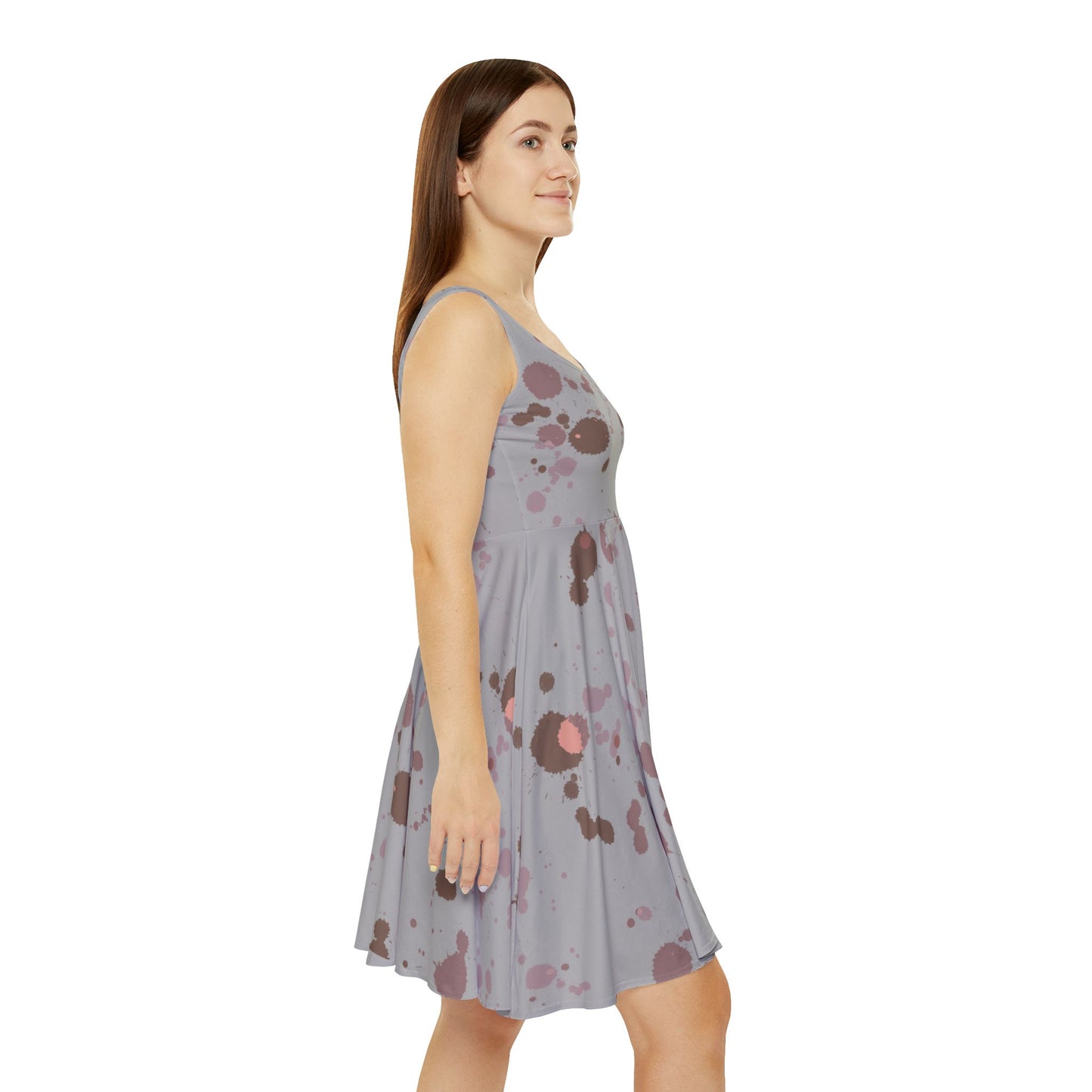 Chic Women's Skater Dress, Trendy AOP Dress, Casual Summer Dress, Perfect for Parties, Stylish Everyday Outfit