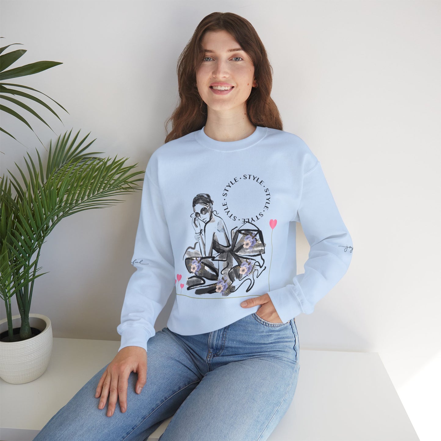 Chic Fashionista Crewneck Sweatshirt, Cozy Gift for Her, Perfect for Fashion Lovers, Trendy Sweatshirt, Stylish Casual Wear