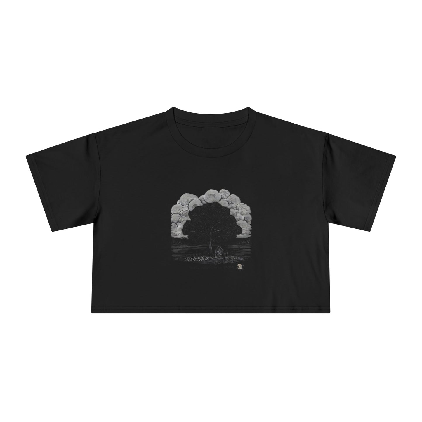 Nature-Inspired Women's Crop Tee, Casual Summer Top, Gift for Nature Lovers, Graphic Tee, Eco-Friendly Fashion