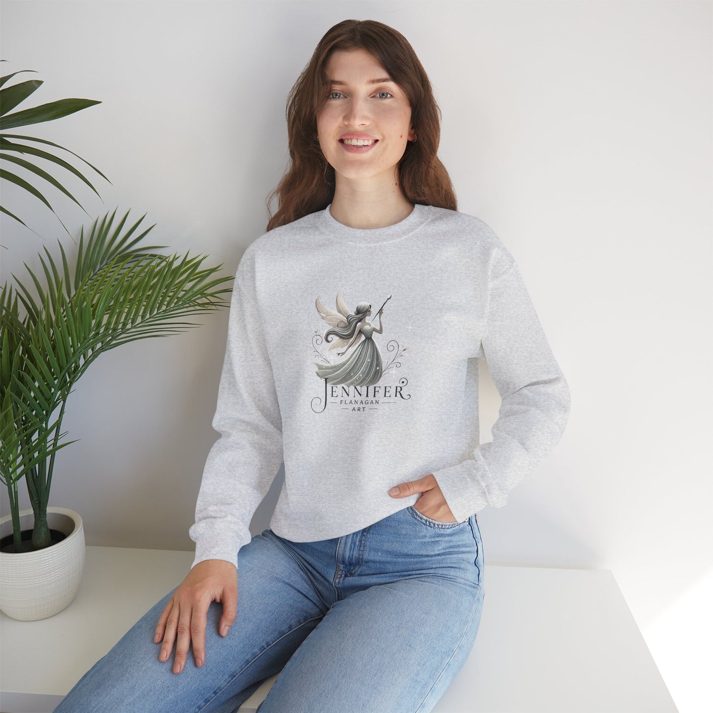 Whimsical Fairy Sweatshirt, Personalized Gift, Cozy Unisex Crewneck, Fantasy Themed Apparel, Unique Artwear, Perfect for Birthdays
