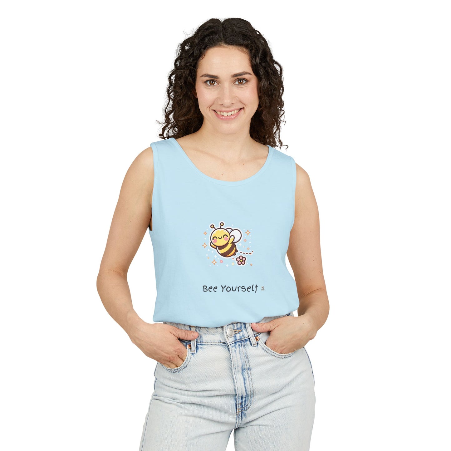 Bee Yourself Tank Top, Cute Bee Apparel, Summer Fashion, Unisex Summer Top, Gift for Nature Lovers, Bee Enthusiast Tank