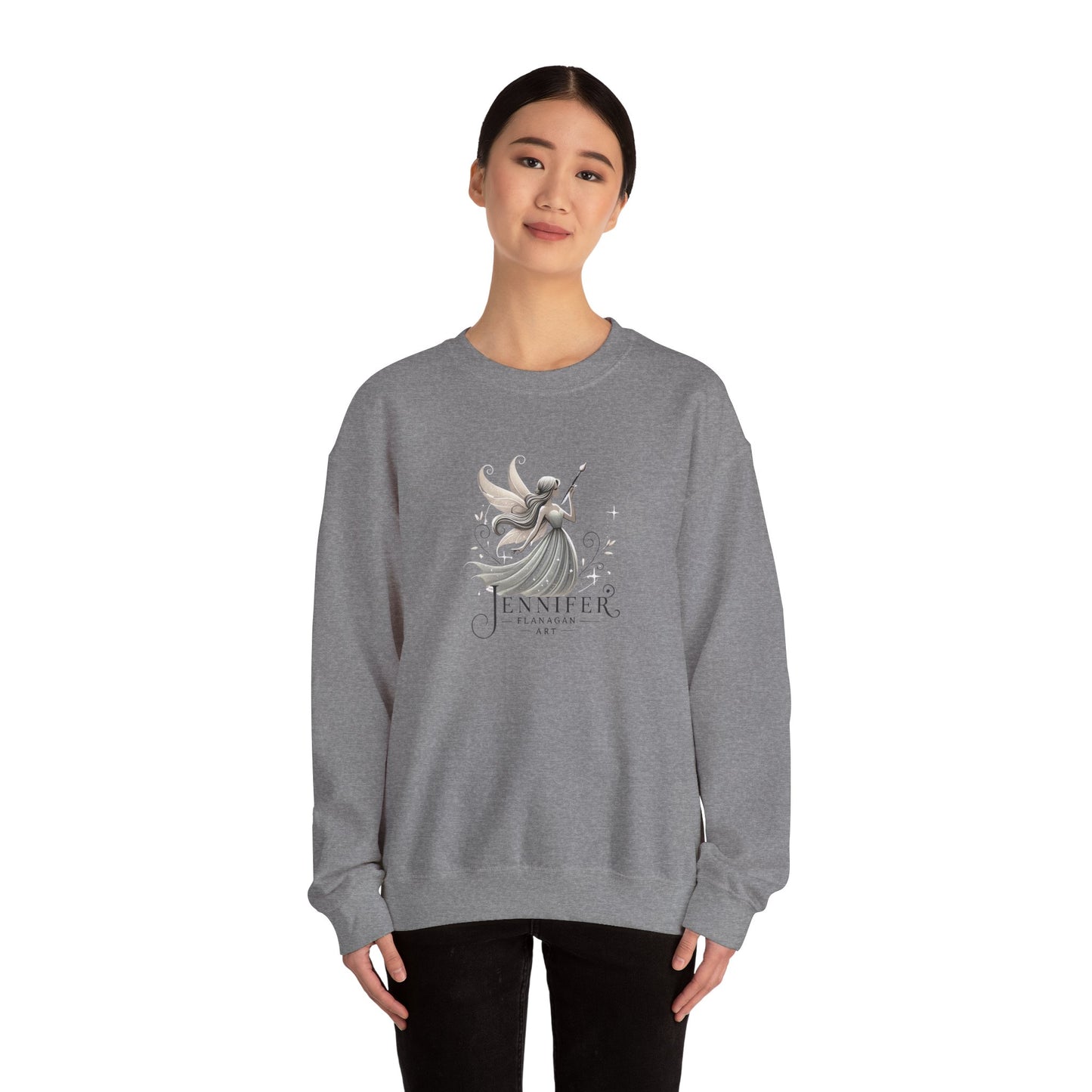 Whimsical Fairy Sweatshirt, Personalized Gift, Cozy Unisex Crewneck, Fantasy Themed Apparel, Unique Artwear, Perfect for Birthdays