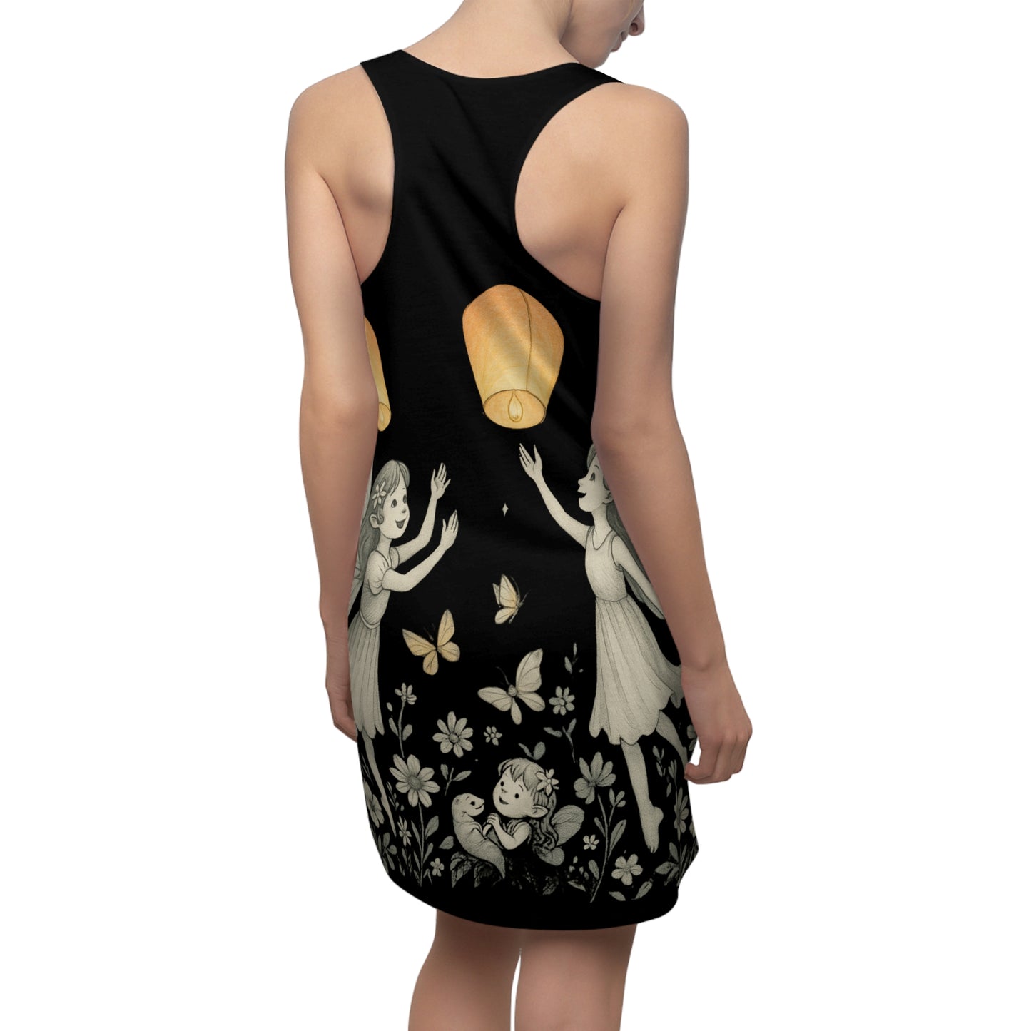 Whimsical Fairy Racerback Dress, Bohemian Style Dress, Summer Fashion, Outdoor Events, Enchanting Gift for Her