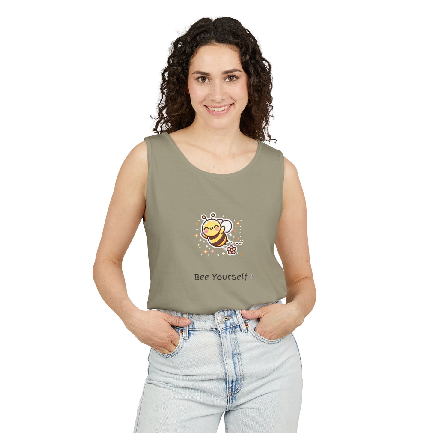Bee Yourself Tank Top, Cute Bee Apparel, Summer Fashion, Unisex Summer Top, Gift for Nature Lovers, Bee Enthusiast Tank