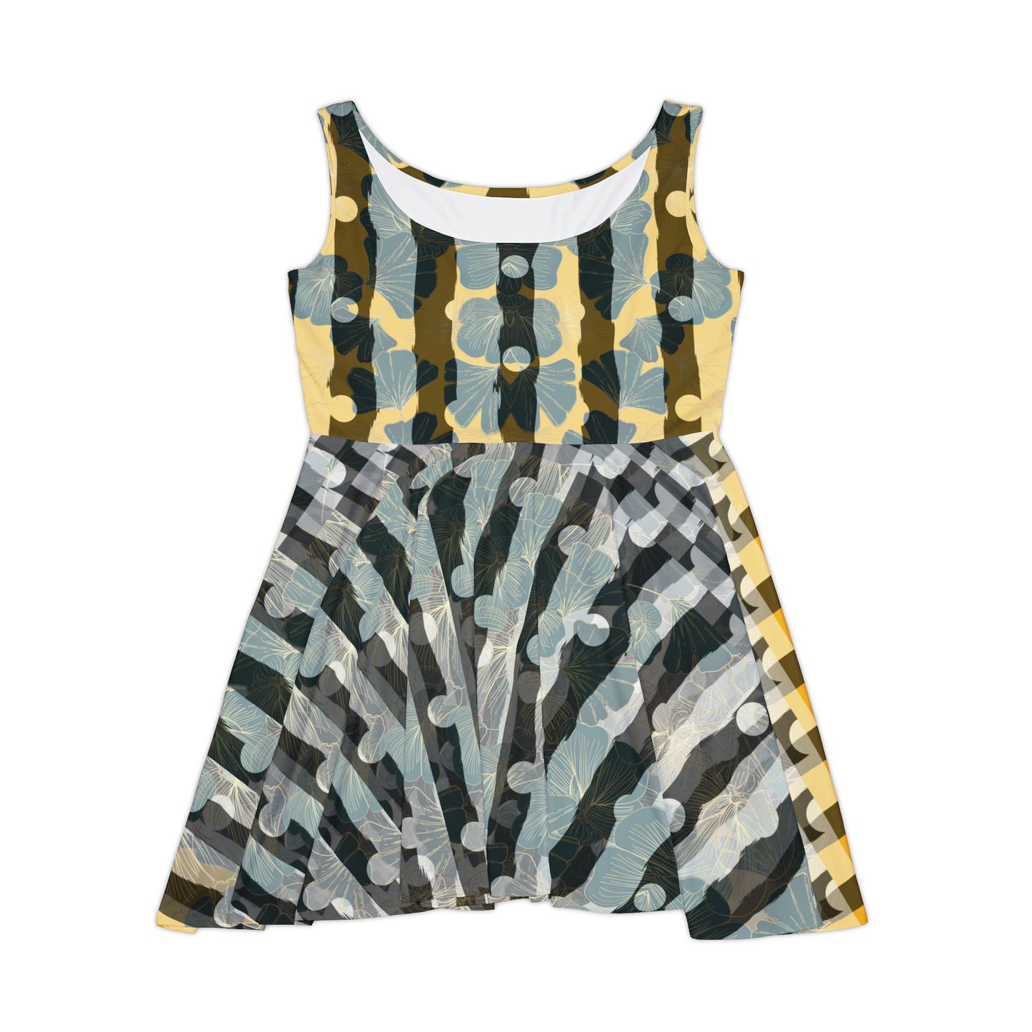 Chic Women's Skater Dress, Bohemian Style AOP Dress for Summer, Casual Daywear, Perfect for Festivals, Weekend Outings, and More