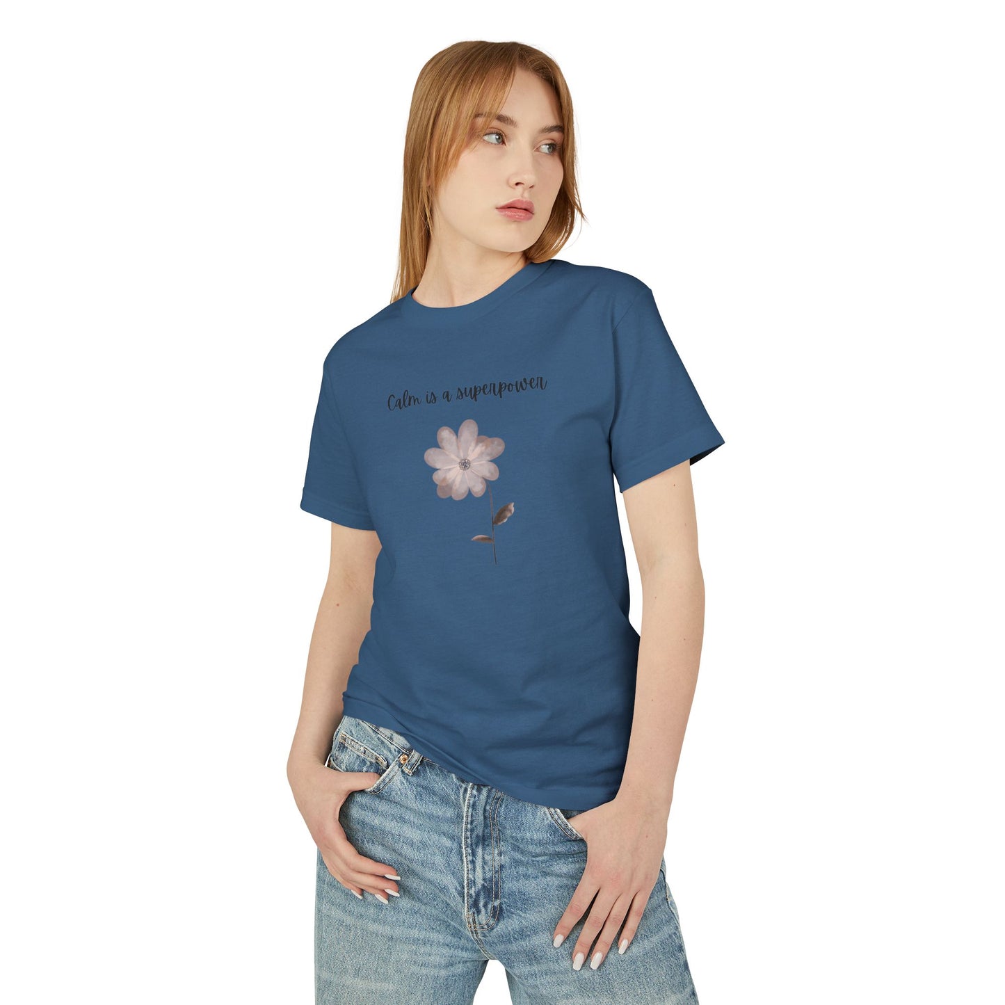 Calm is a Superpower Tee - Unisex Heavyweight Cotton T-Shirt for Relaxation, Mindfulness, Self-Care, Gift for Friends, Casual Wear