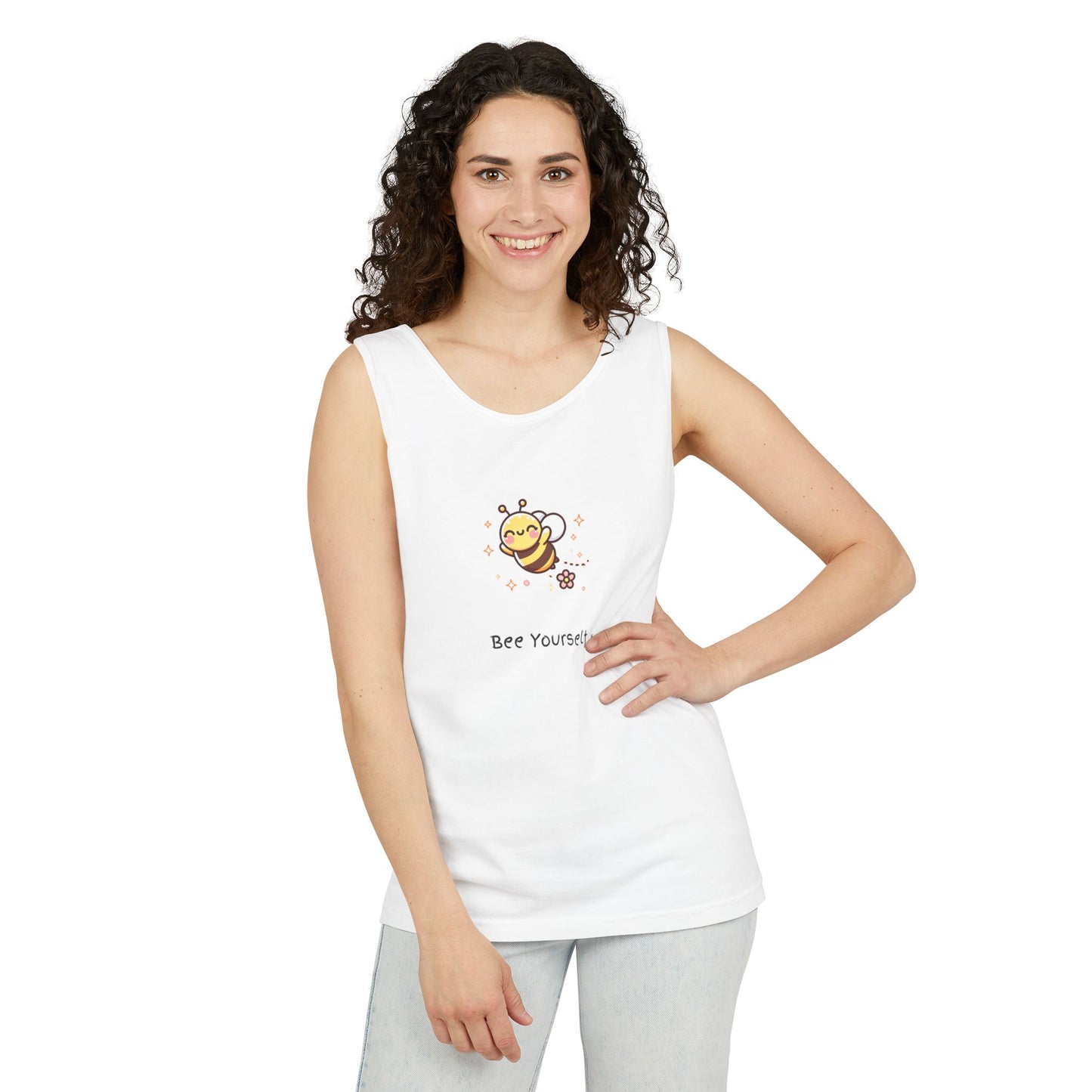 Bee Yourself Tank Top, Cute Bee Apparel, Summer Fashion, Unisex Summer Top, Gift for Nature Lovers, Bee Enthusiast Tank