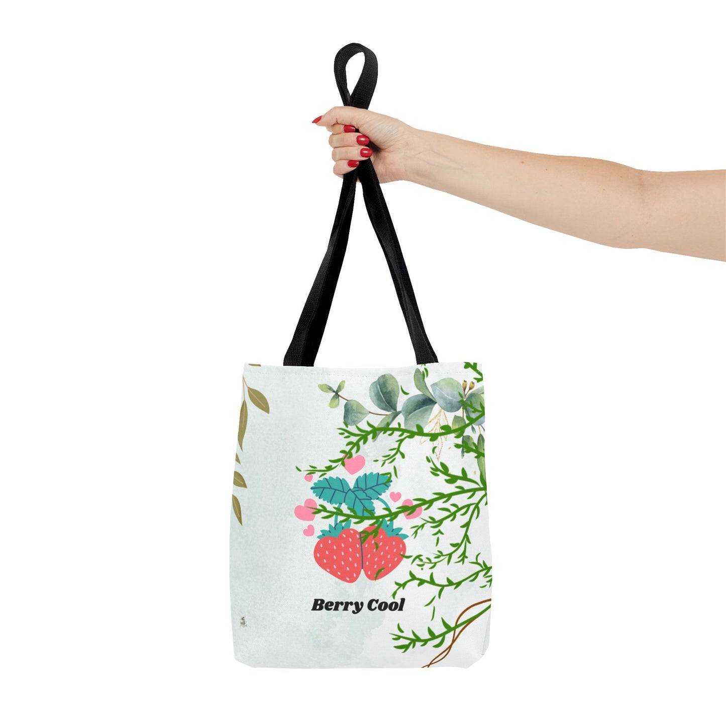 Berry Cool Tote Bag, Spring Fashion Accessory, Eco-Friendly Shopping Bag, Gift for Her, Floral Tote