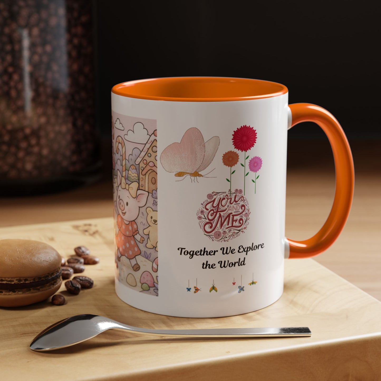 Cute Illustrative Coffee Mug for Kids, Whimsical Pig Design, Perfect Gift for Birthdays, Holidays, Tea Lovers, Home Decor