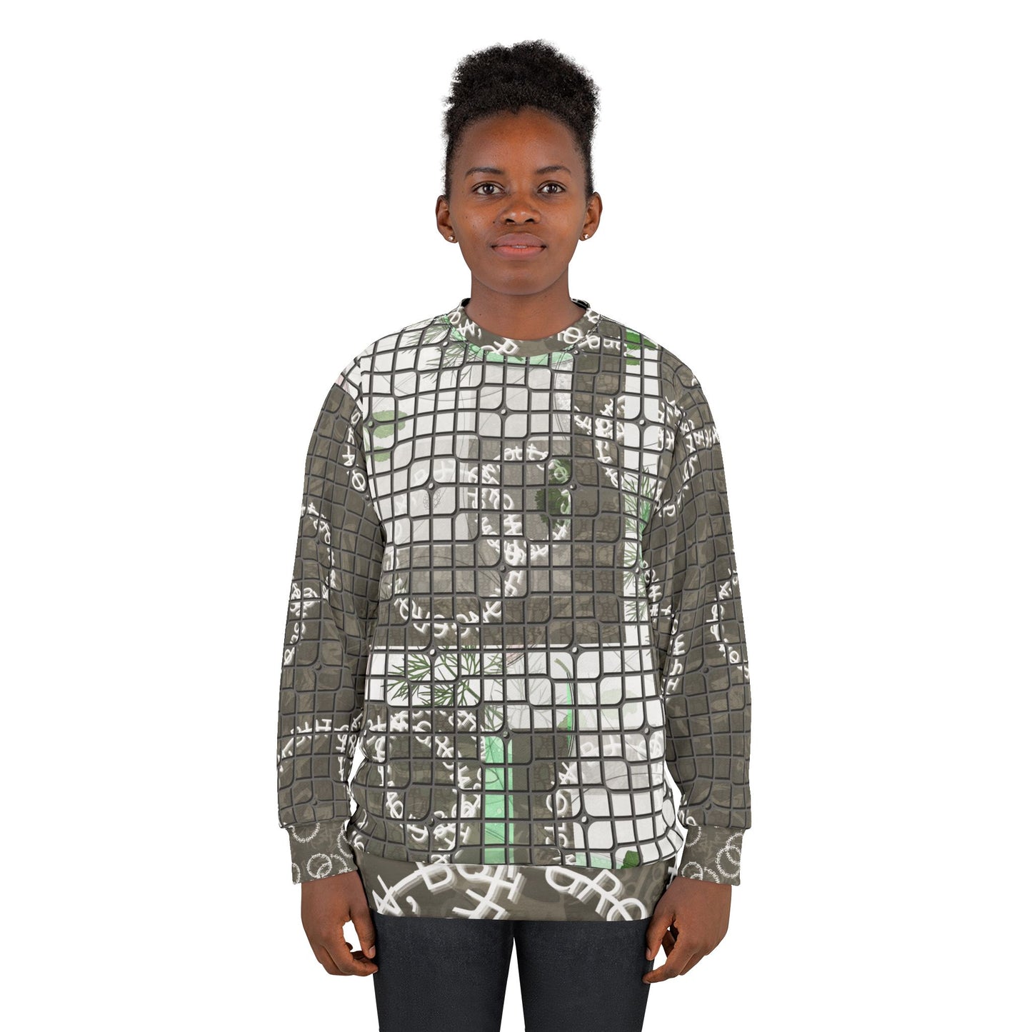 Trendy Unisex All-Over Print Sweatshirt, Cozy Layer, Casual Wear, Gift for Friends, Unique Statement Piece, Ideal for Everyday Style