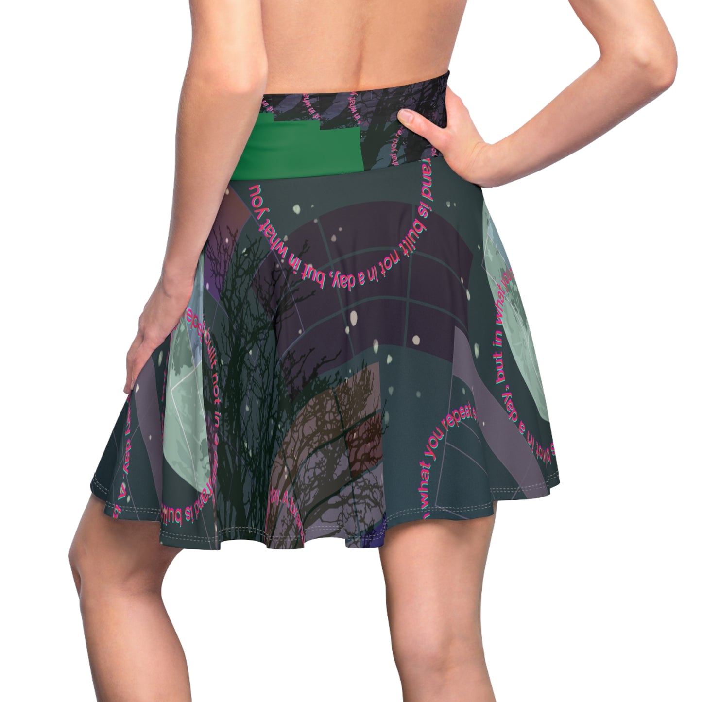 Mystical Women's Skater Skirt, Bohemian Skirt, Festival Wear, Unique Skirt, Everyday Style, Casual Elegance